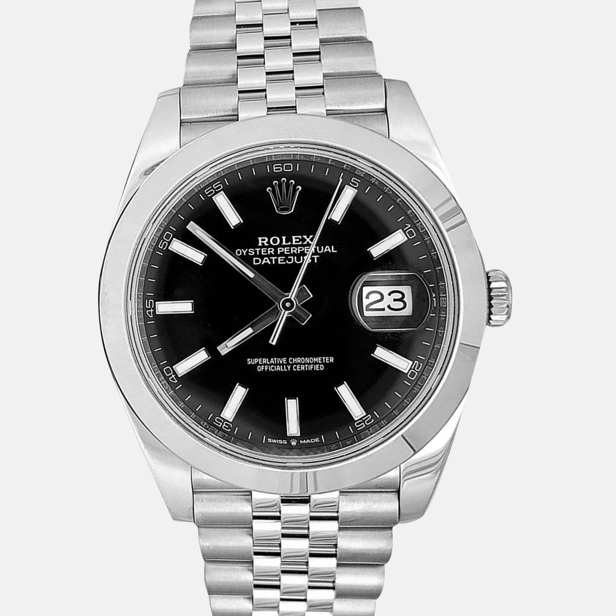 

Rolex Datejust 126300 Automatic Black Stainless Steel Men’s Wristwatch 41 mm