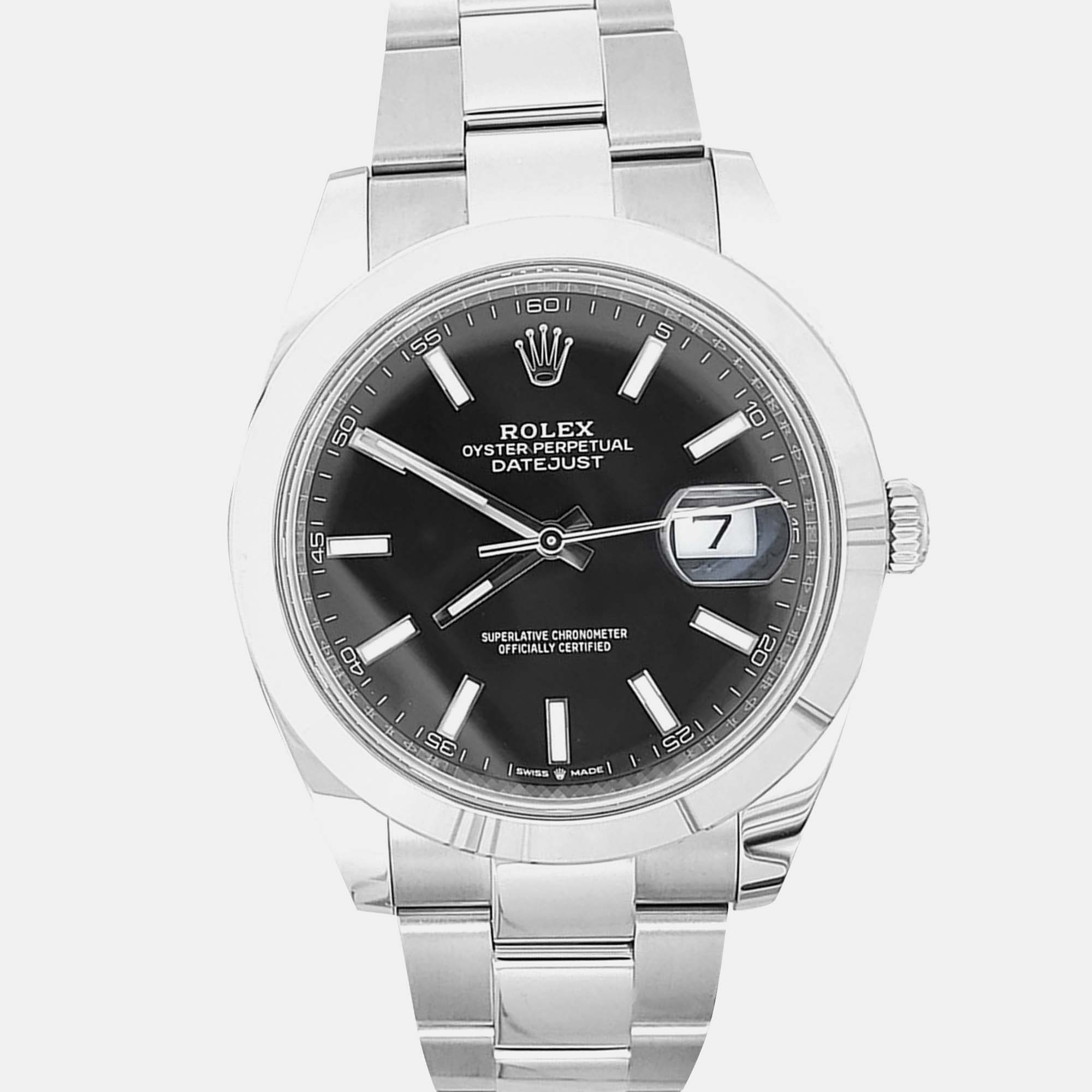 

Rolex Datejust 126300 Automatic Black Stainless Steel Men’s Wristwatch 41 mm