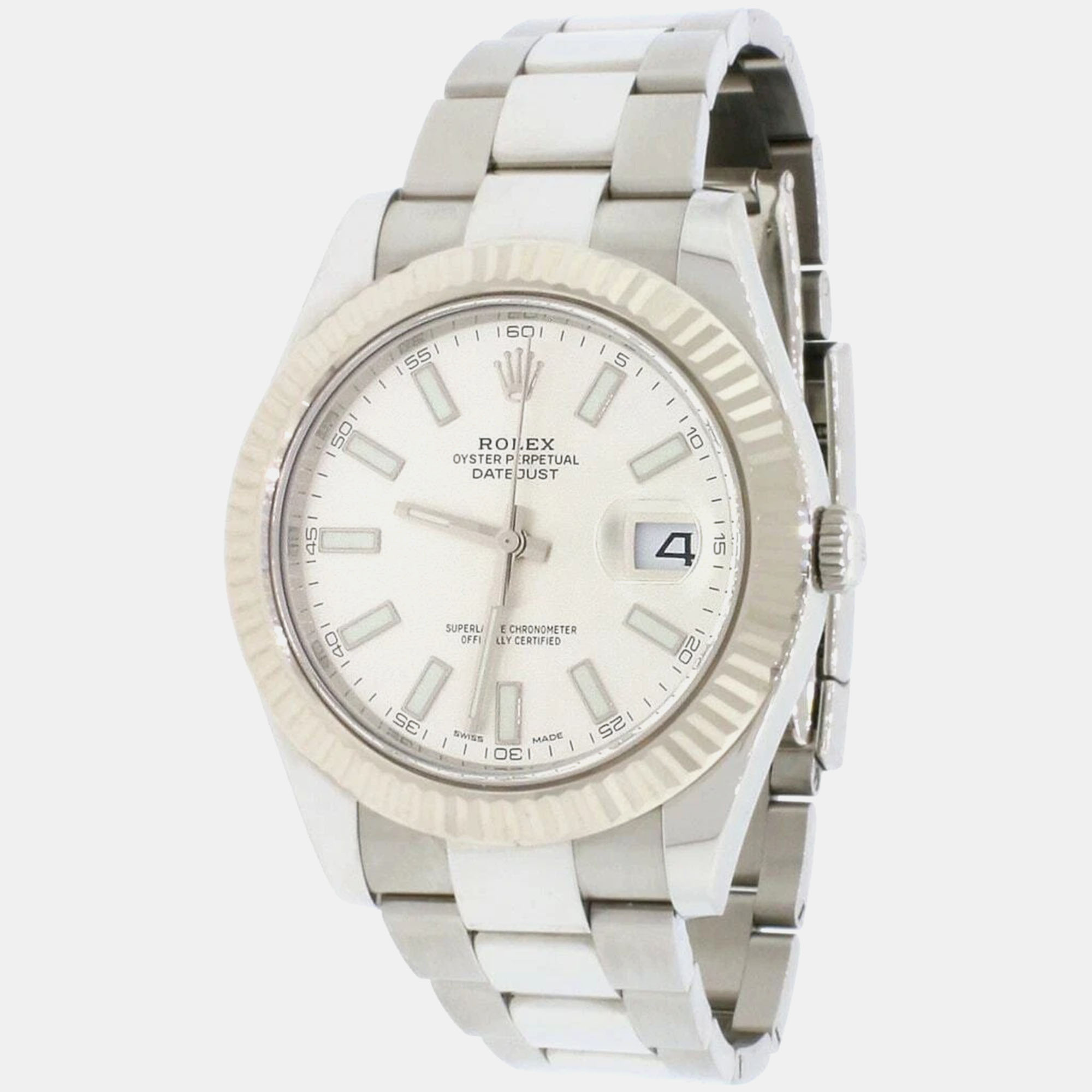 

Rolex Datejust II 116334 Automatic White 18K White Gold Stainless Steel Men’s Wristwatch 41 mm