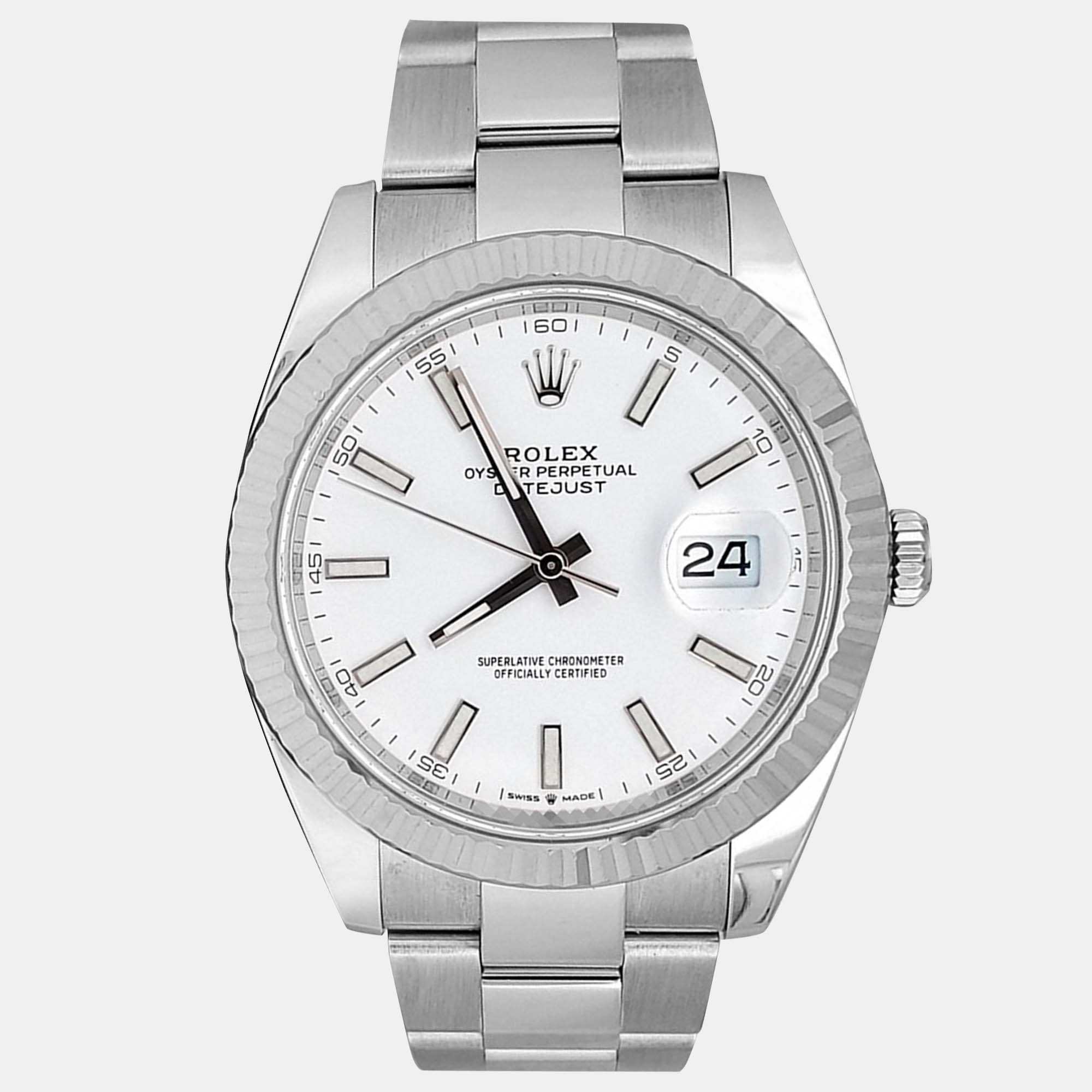 

Rolex Datejust 126334 Automatic White 18K White Gold Stainless Steel Men’s Wristwatch 41 mm