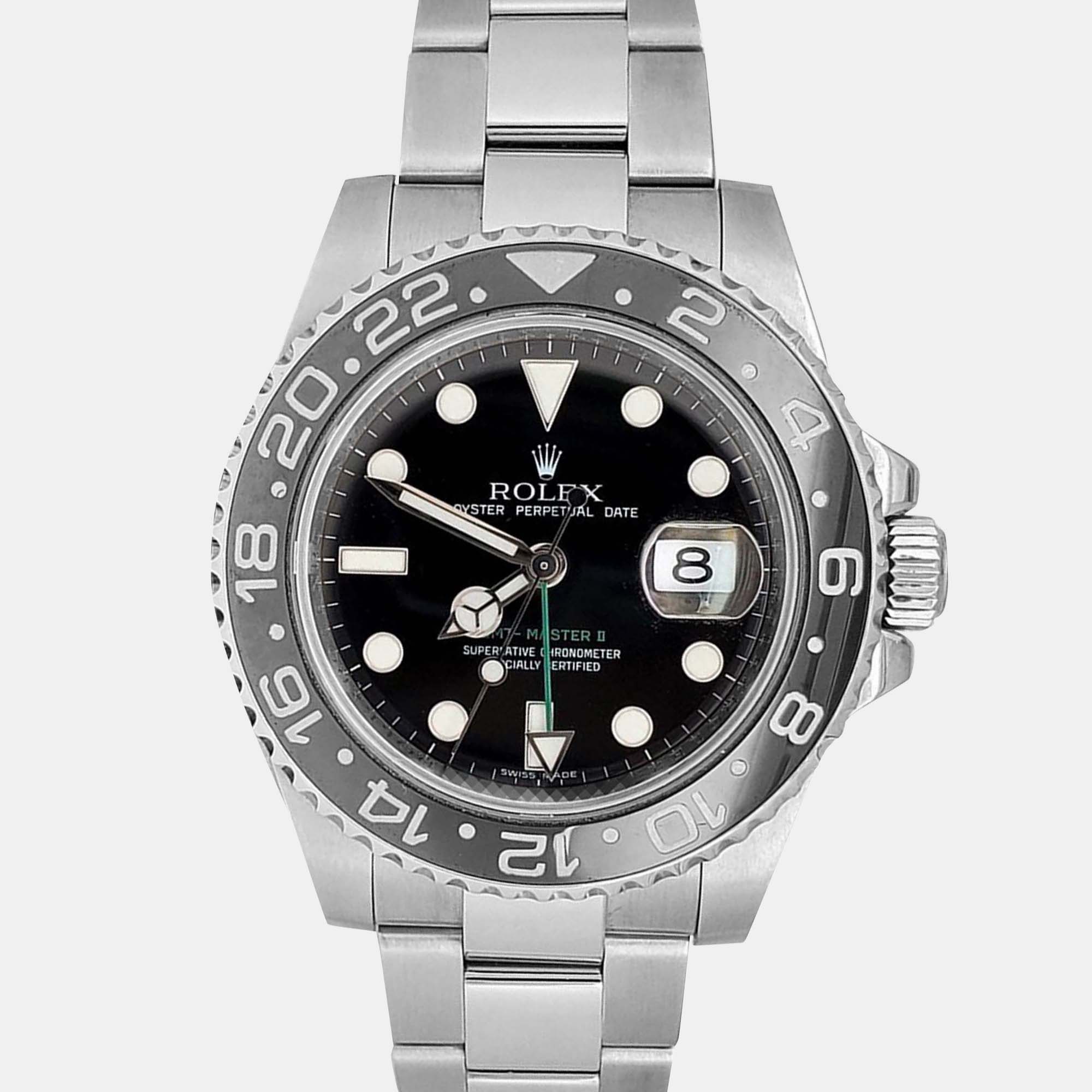 

Rolex GMT Master II 116710LN Automatic Ceramic Stainless Steel Men’s Wristwatch 40 mm, Black