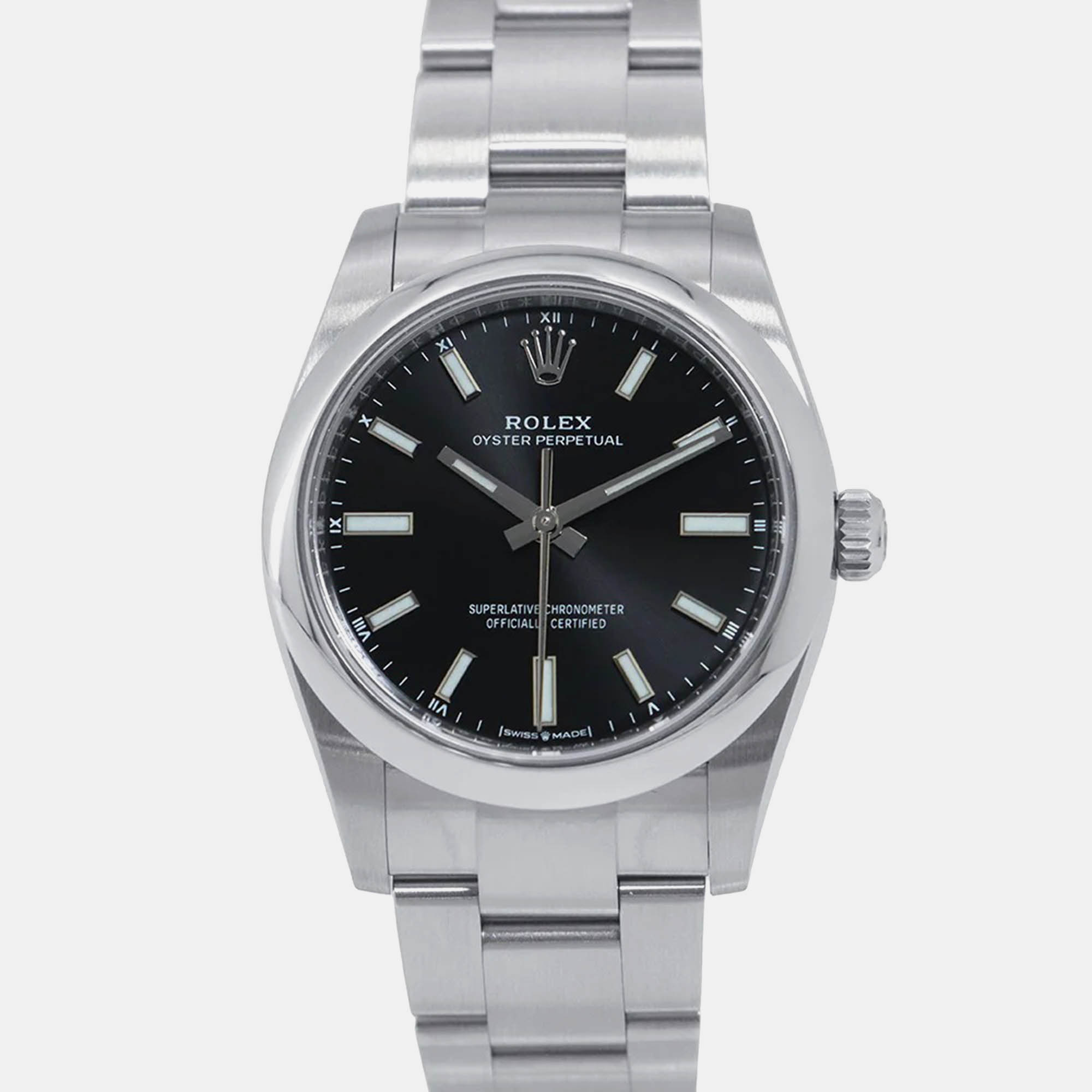

Rolex Oyster Perpetual 124200 Automatic Black Stainless Steel Men's Wristwatch 34 mm