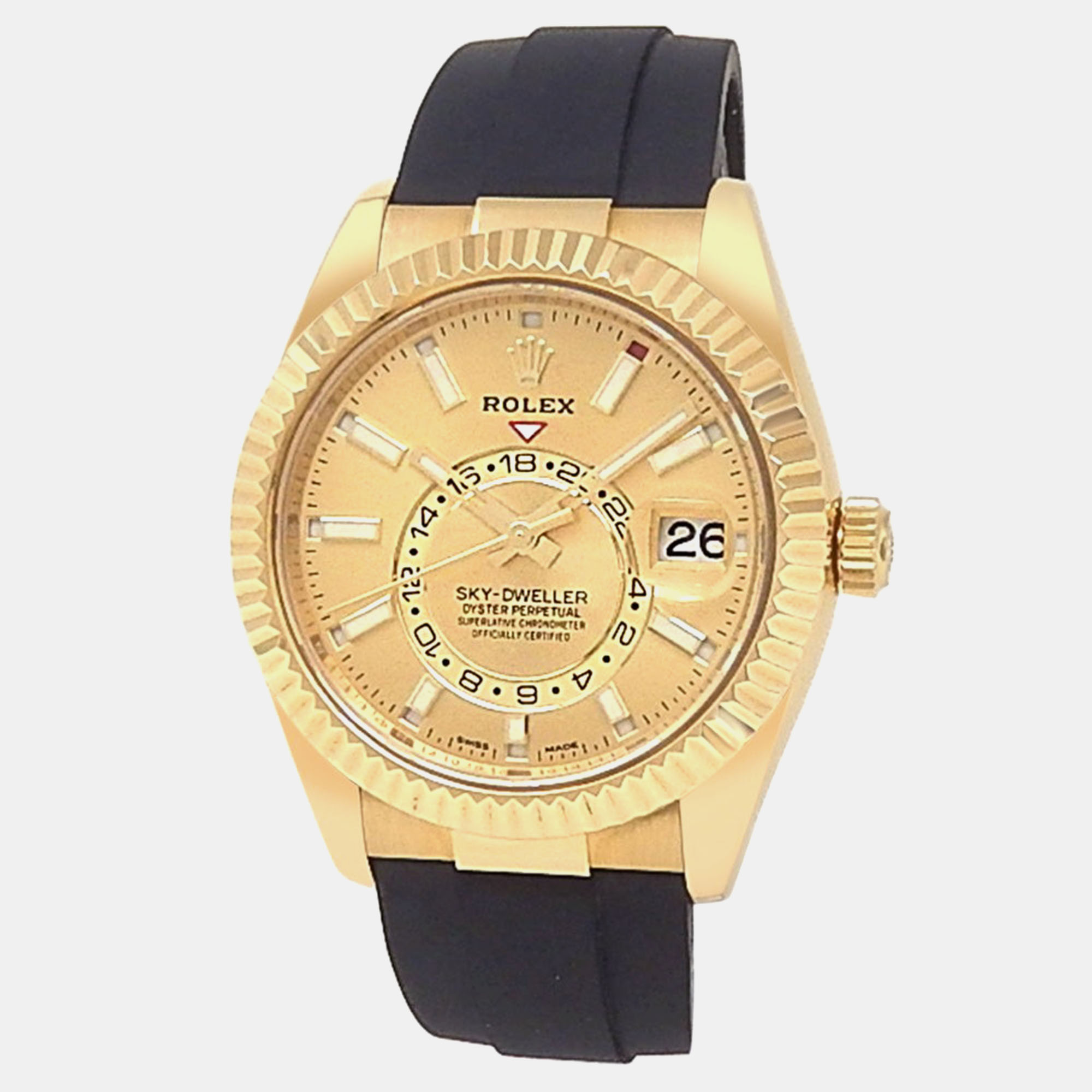 

Rolex Sky-Dweller 326238 Automatic Champagne 18K Yellow Gold Men’s Wristwatch 42 mm