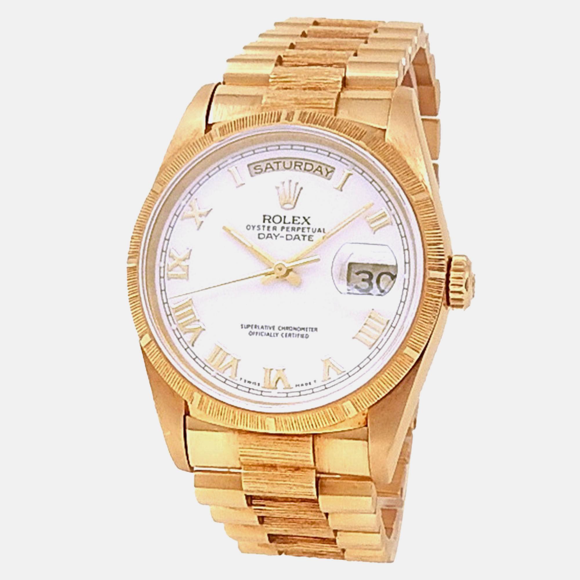 

Rolex Day-Date 18248 Automatic White 18K Yellow Gold Men’s Wristwatch 36 mm