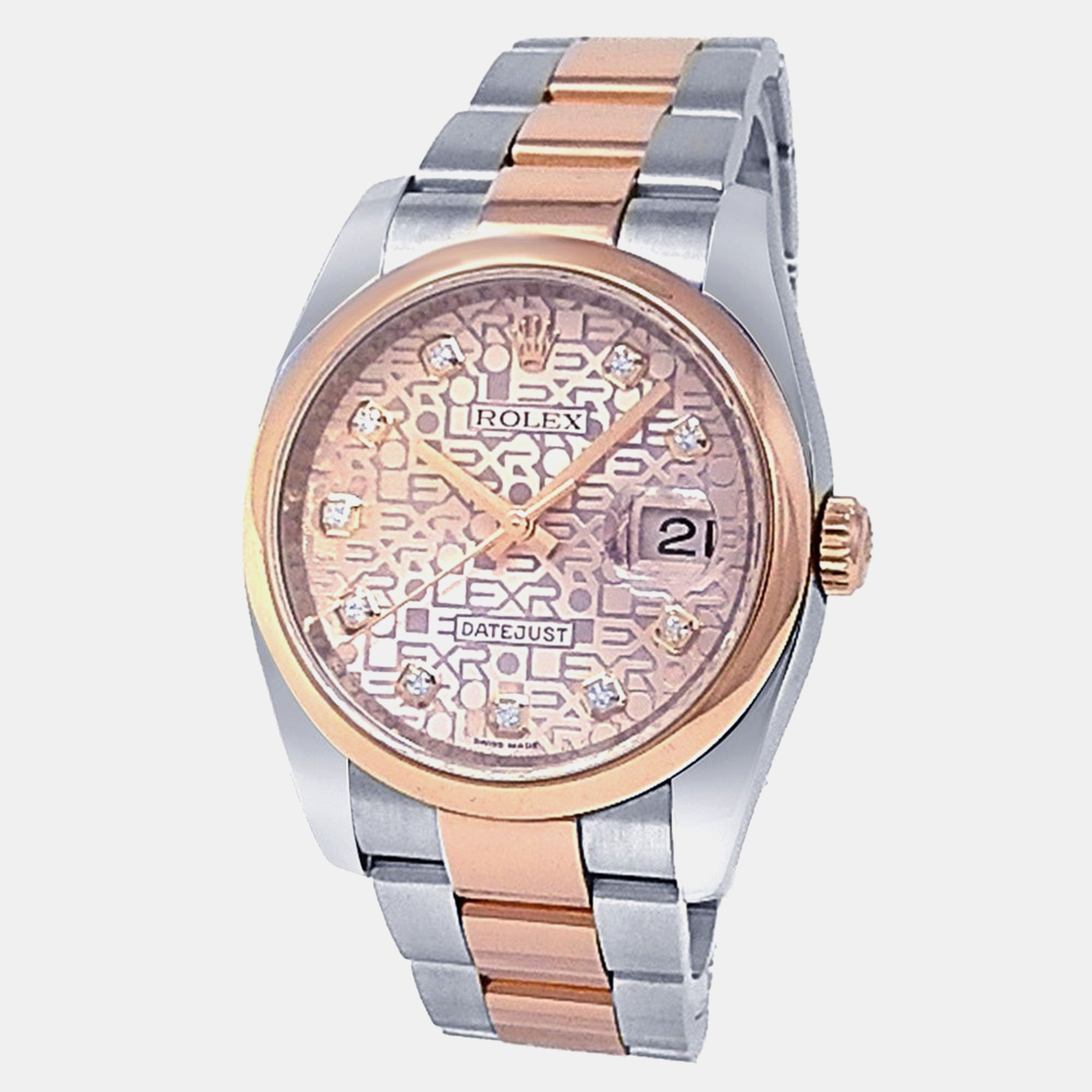 

Rolex Datejust 116201 Automatic Pink 18K Rose Gold Stainless Steel Men’s Wristwatch 36 mm