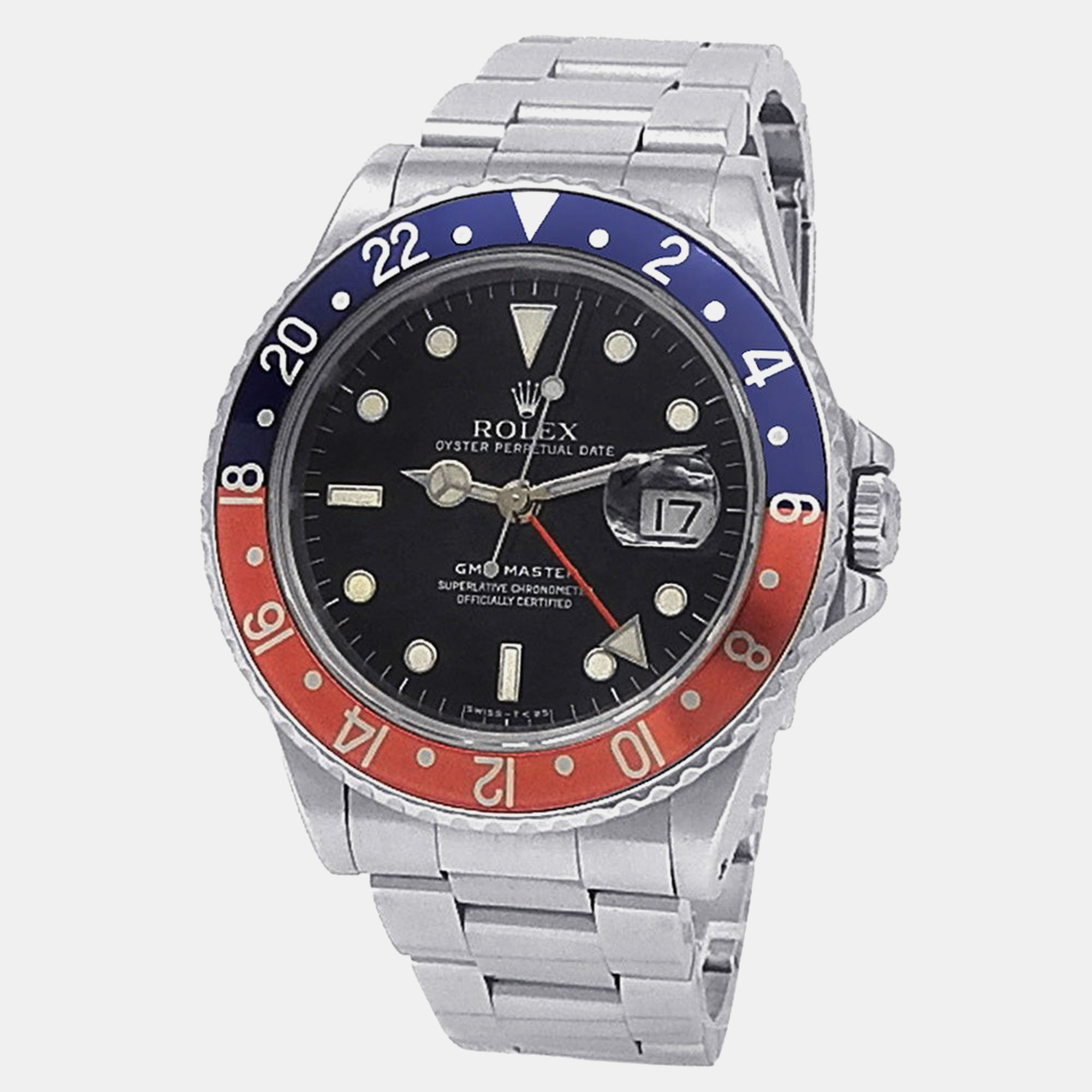 

Rolex Black Stainless Steel GMT-Master 16700 Automatic Men's Wristwatch 40 mm