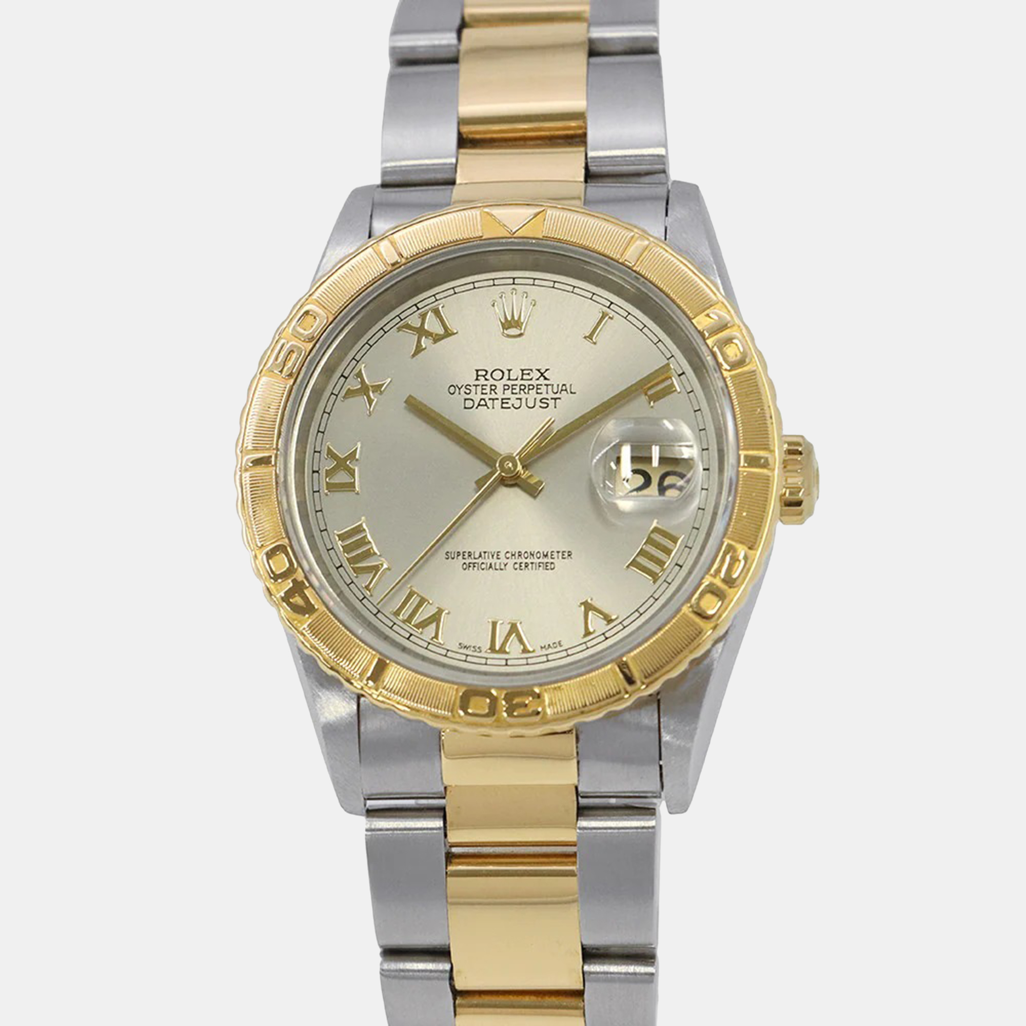 

Rolex Datejust 16263 Automatic Grey 18k Yellow Gold Stainless Steel Men's Wristwatch 36 mm