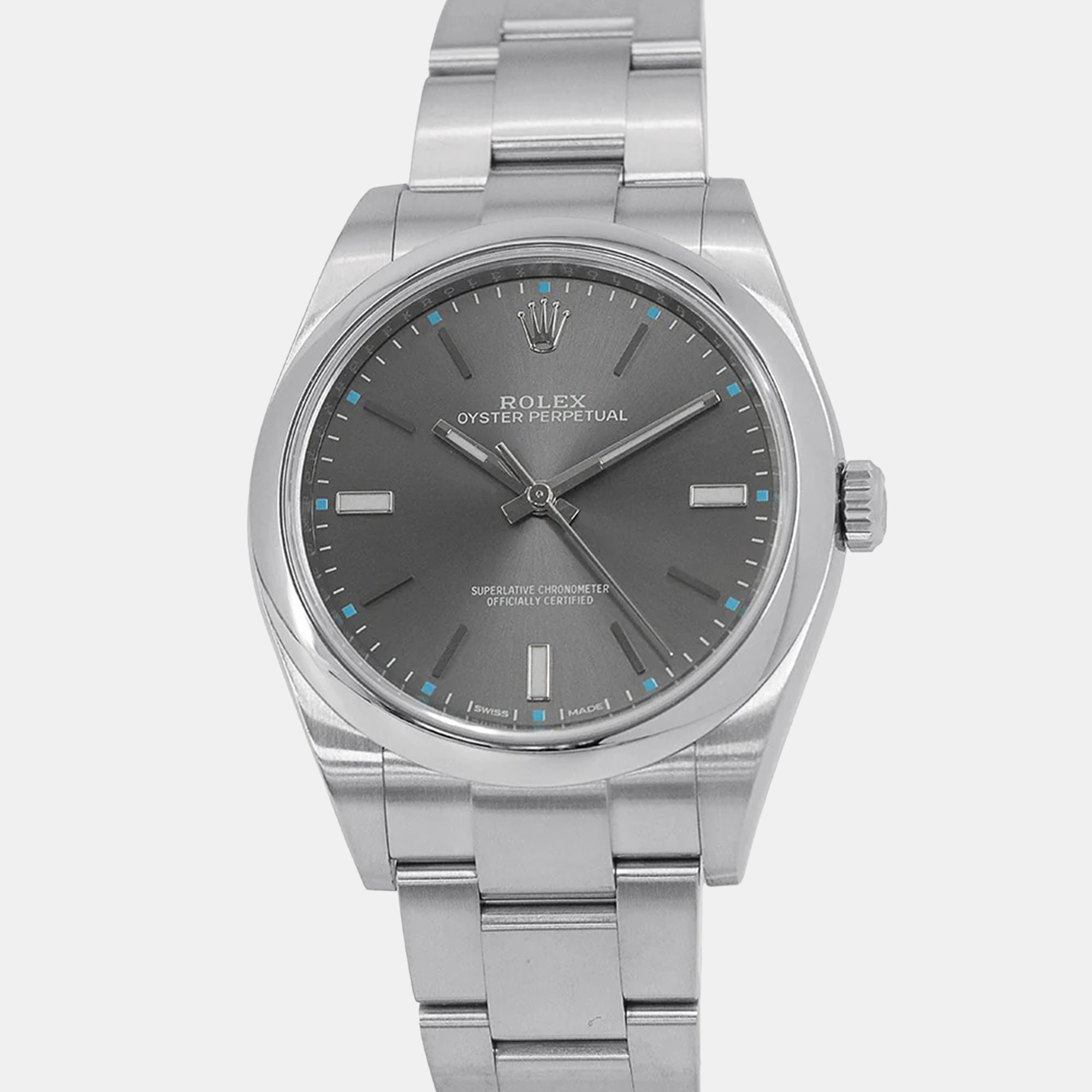 

Rolex Oyster Perpetual 114300 Automatic Dark Rolesium Stainless Steel Men's Wristwatch 39 mm, Grey