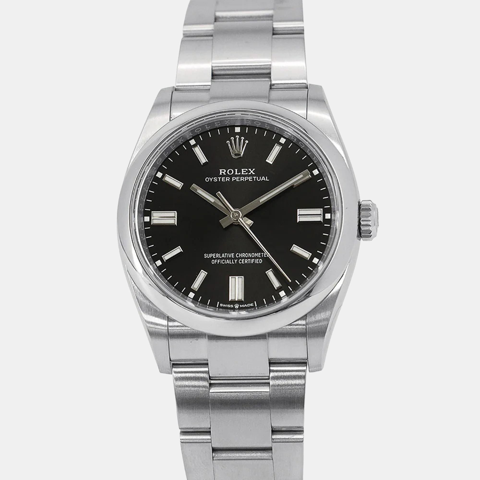 

Rolex Oyster Perpetual 126000 Automatic Black Stainless Steel Men's Wristwatch 36 mm