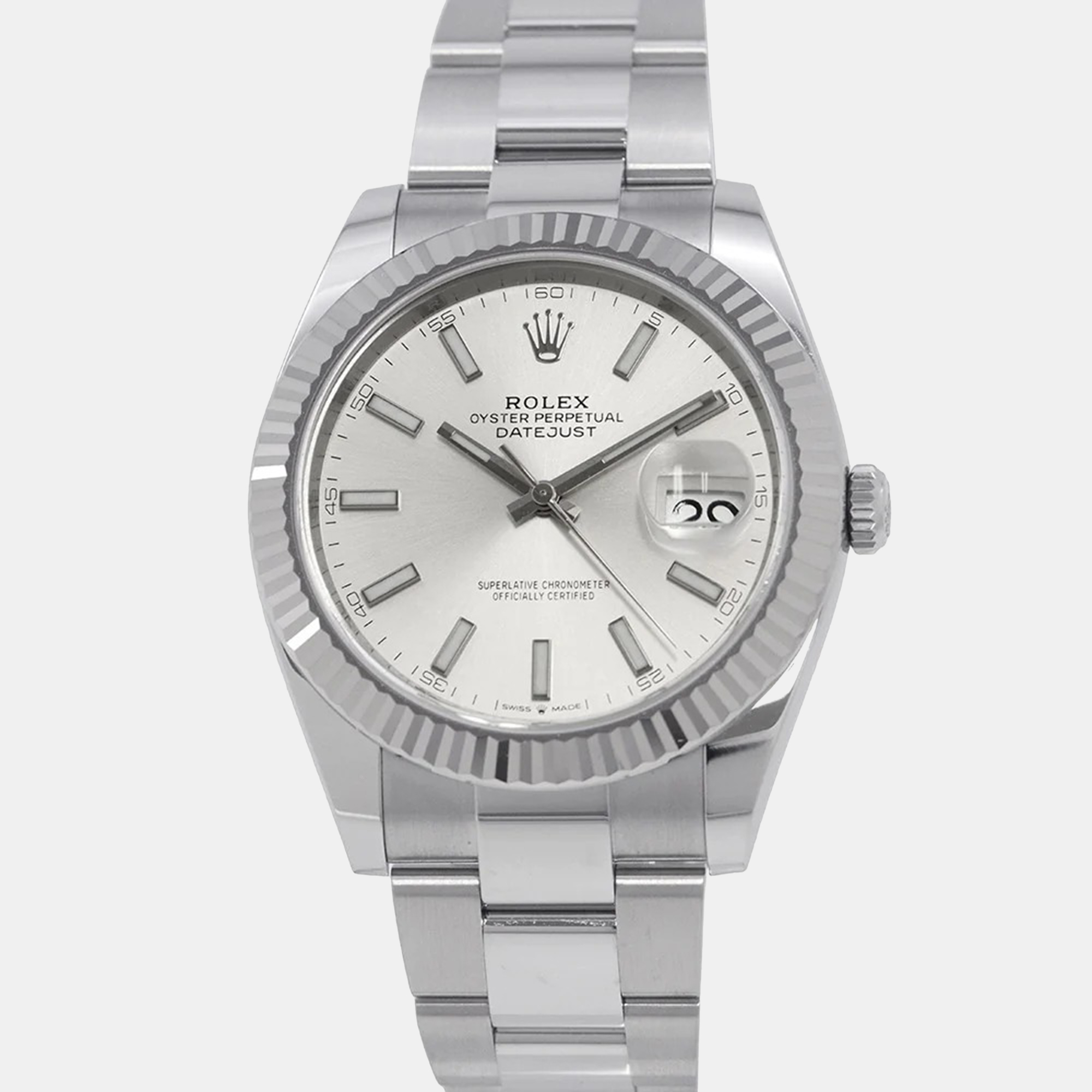 

Rolex Datejust 126334 Automatic Silver 18k White Gold Stainless Steel Men's Wristwatch 41 mm