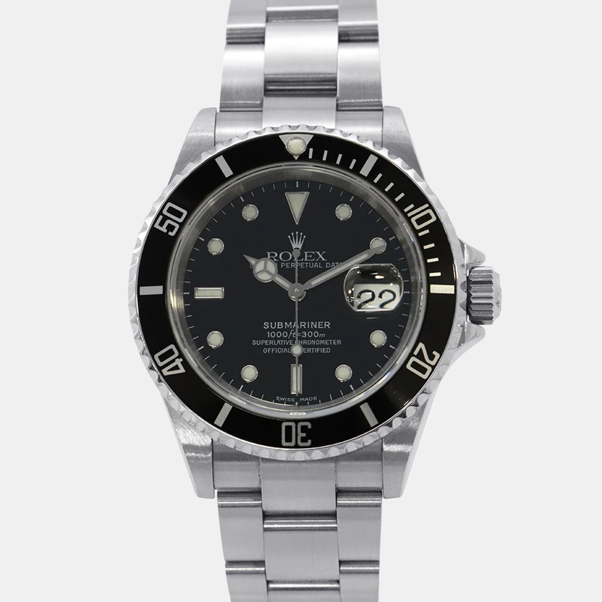 

Rolex Submariner 16610 Automatic Black Stainless Steel Men's Wristwatch 40 mm