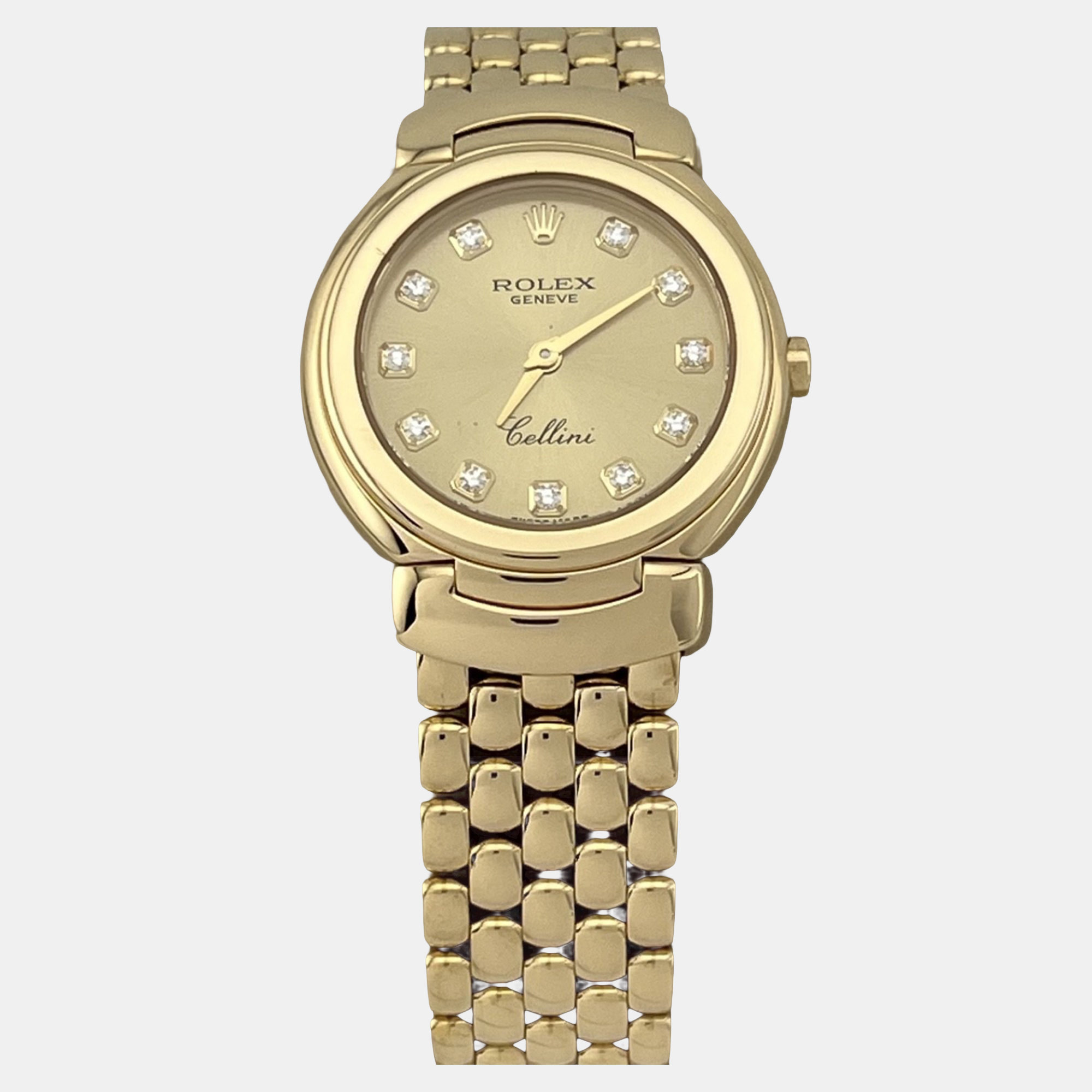 

Rolex Cellini 6621 Quartz Champagne 18k Yellow Gold Men's Wristwatch 26 mm
