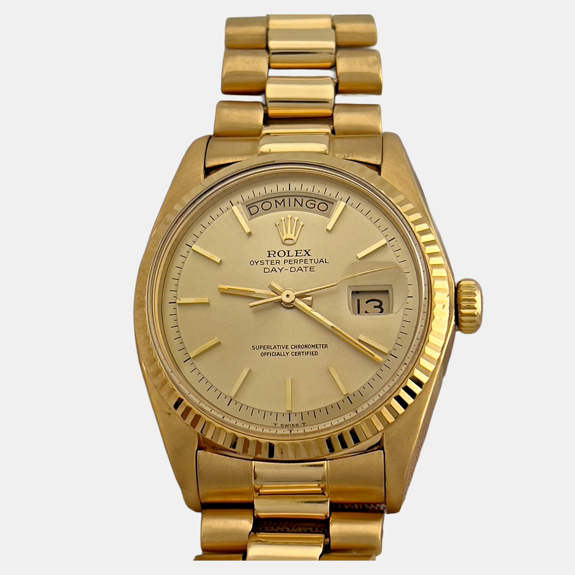 

Rolex President Day-Date 1803 Automatic Champagne 18k Yellow Gold Men's Wristwatch 36 mm