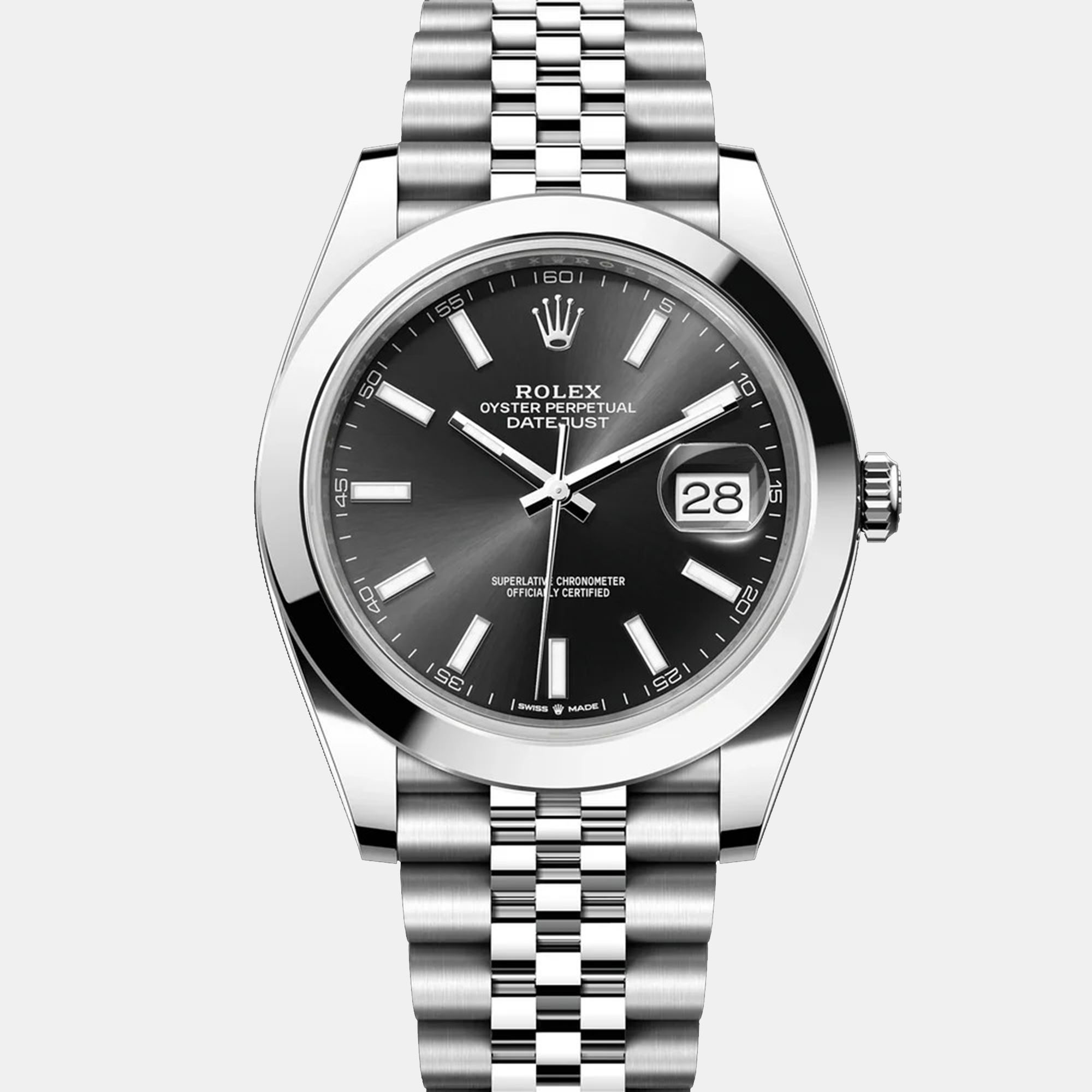 

Rolex Datejust 126300-0008 Automatic Grey Stainless Steel Men’s Wristwatch 41 mm