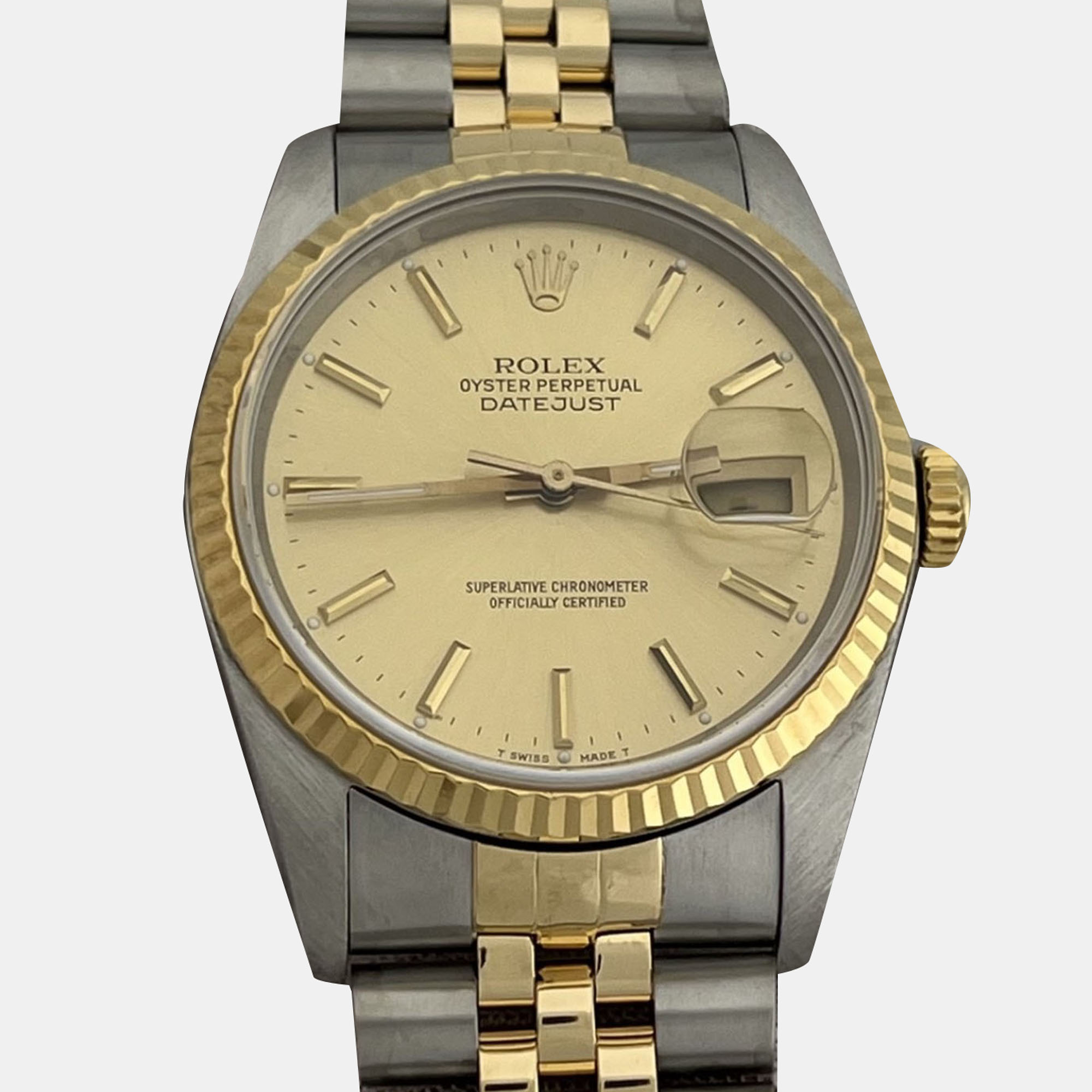

Rolex Datejust 16233 Automatic Champagne 18K Yellow Gold Stainless Steel Men's Wristwatch 36 mm