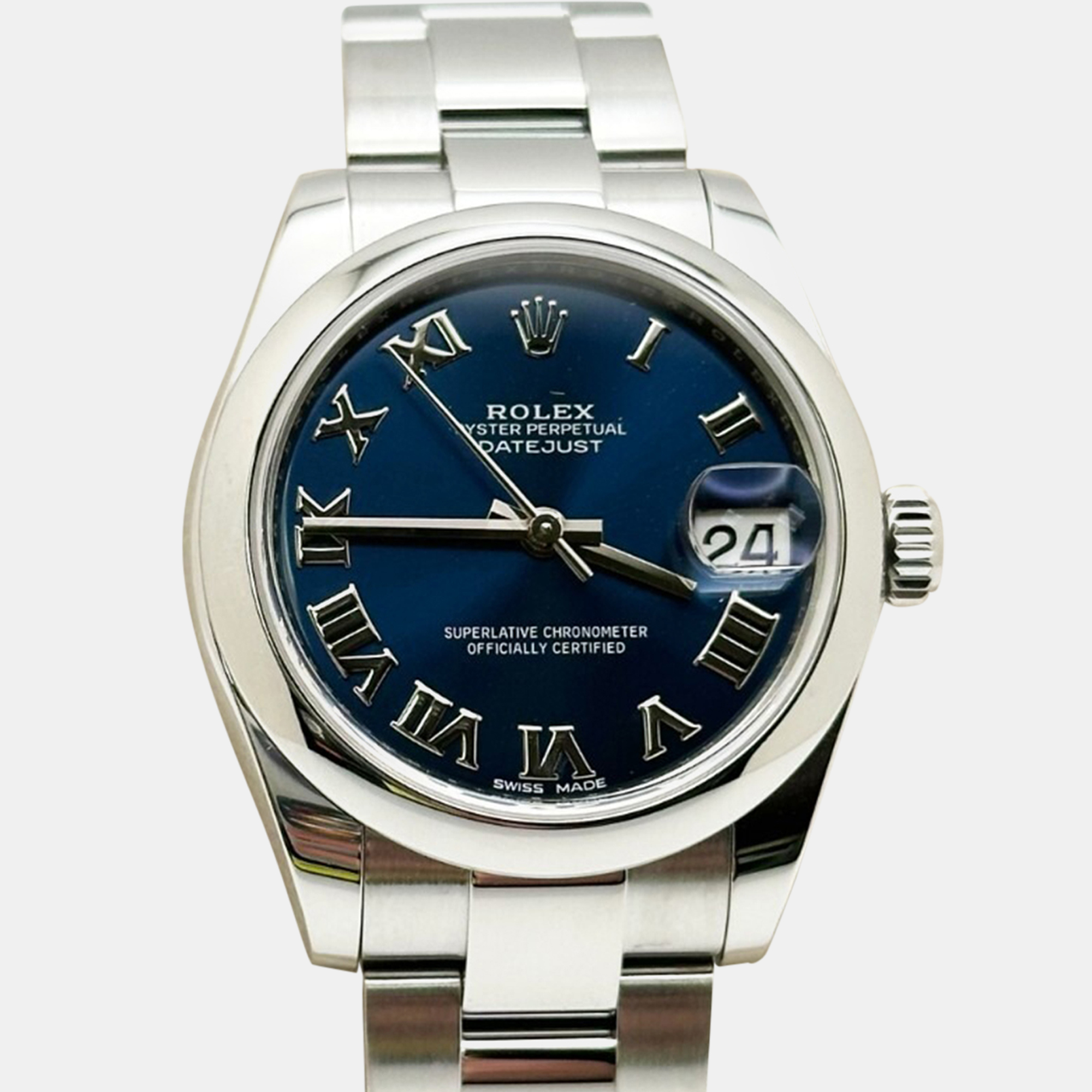 

Rolex Datejust 178240 Automatic Blue Stainless Steel Men's Wristwatch 31 mm