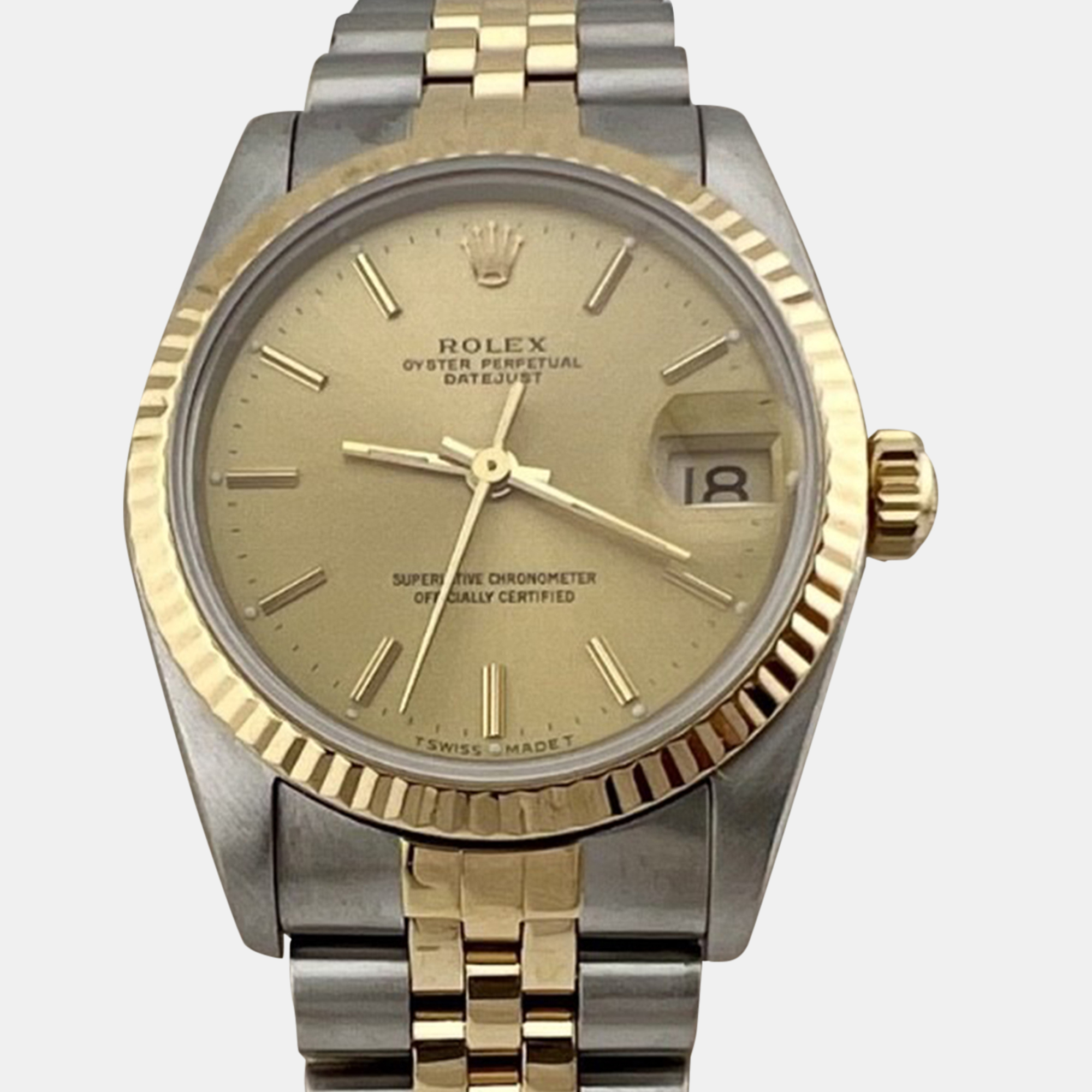 

Rolex Datejust 68273 Automatic 18K Yellow Gold Stainless Steel Men's Wristwatch 31 mm