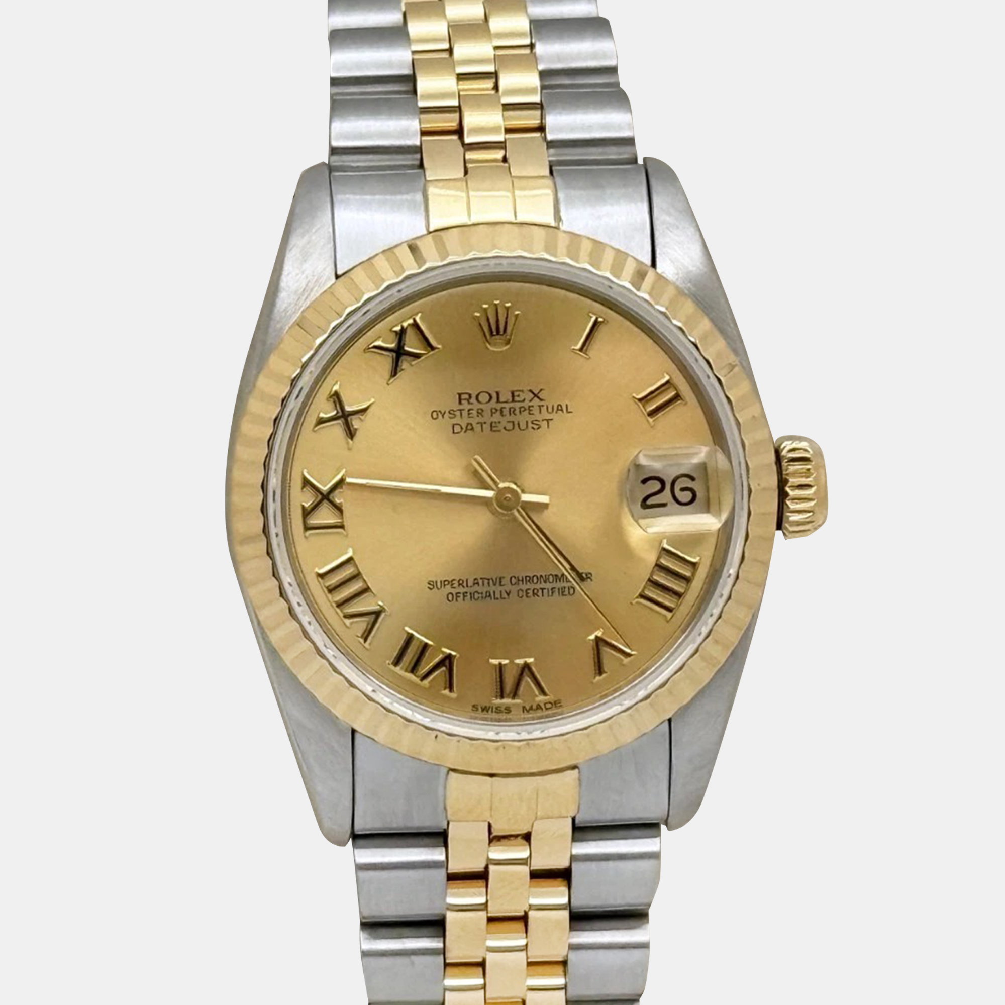 

Rolex Datejust 68273 Automatic Champagne 18K Yellow Gold Stainless Steel Men's Wristwatch 31 mm