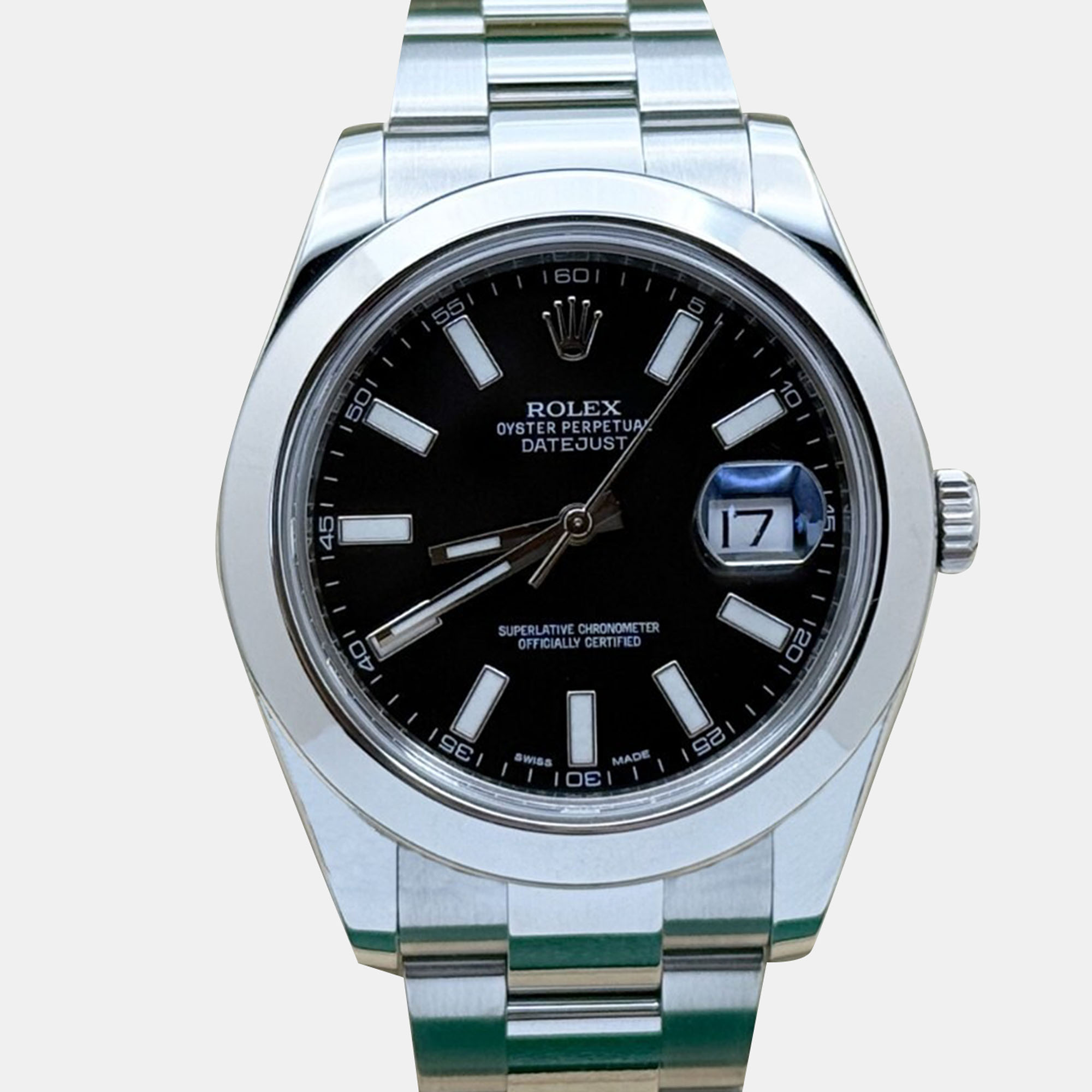 

Rolex Datejust II 116300 Automatic Black Stainless Steel Men's Wristwatch 41 mm