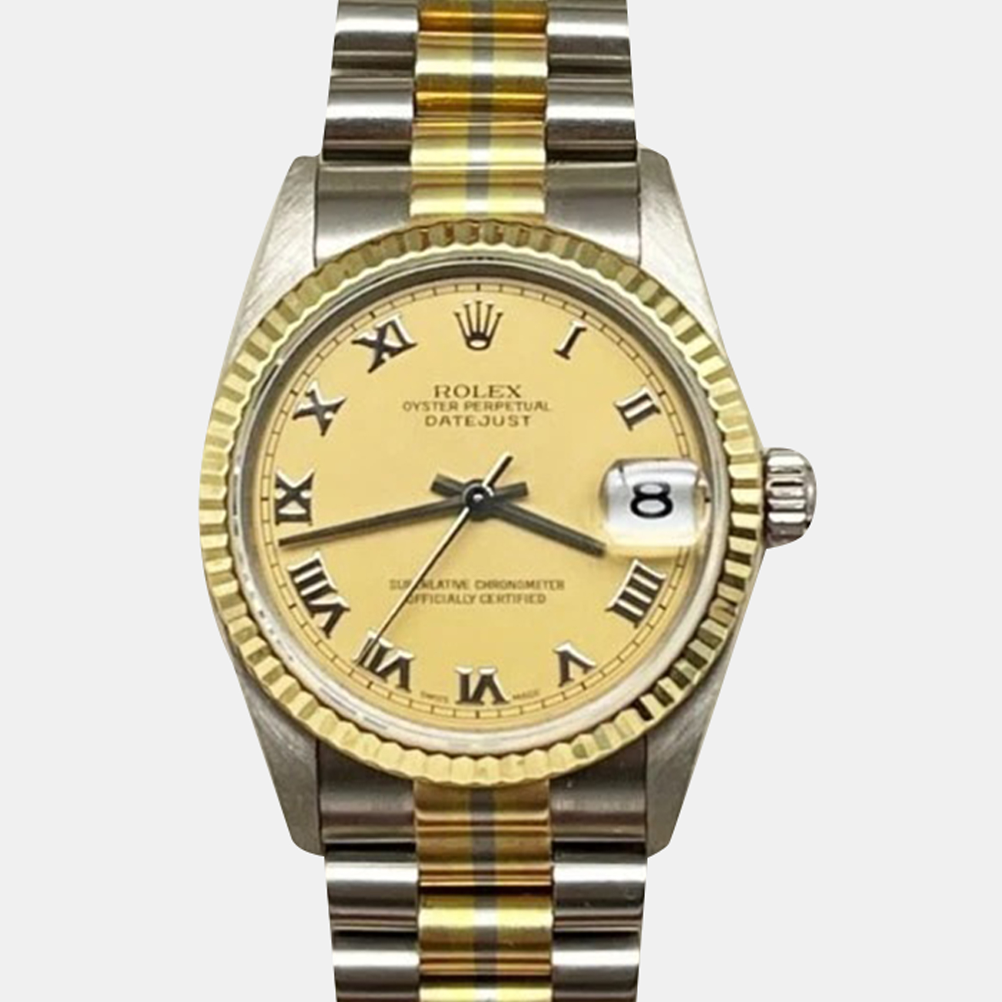

Rolex President Datejust Tridor 78279 Automatic 18K Yellow Rose White Gold Men's Wristwatch 31 mm
