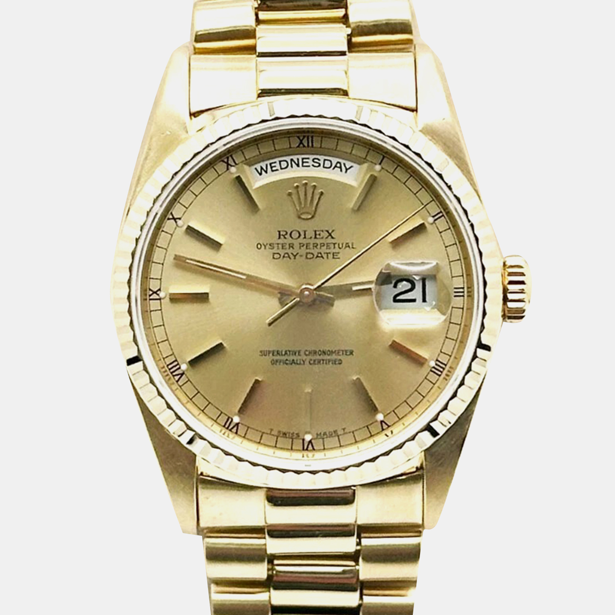 

Rolex President Day Date 18238 Automatic 18K Yellow Gold Men's Wristwatch 36 mm