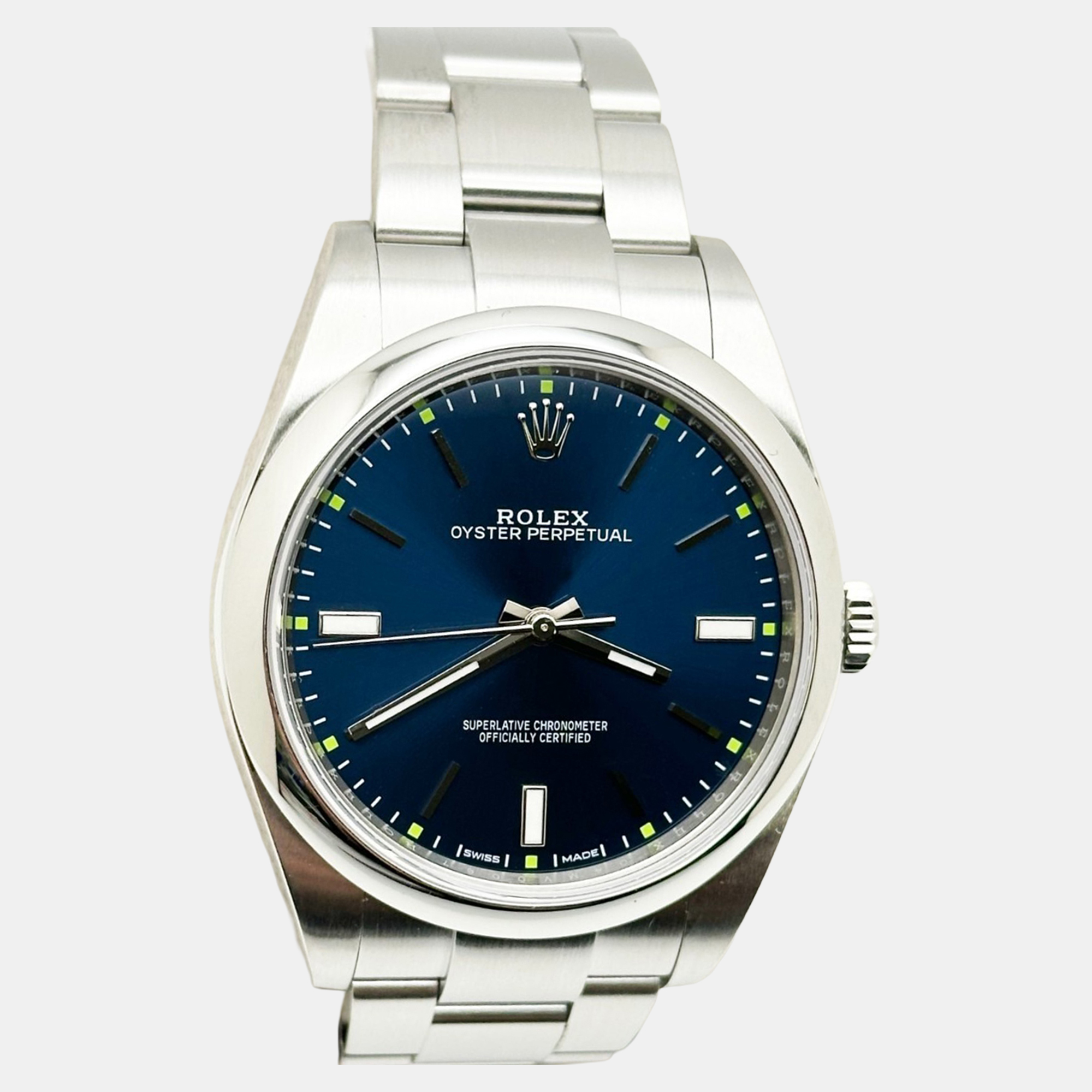 

Rolex Oyster Perpetual 114300 Automatic Blue Stainless Steel Men's Wristwatch