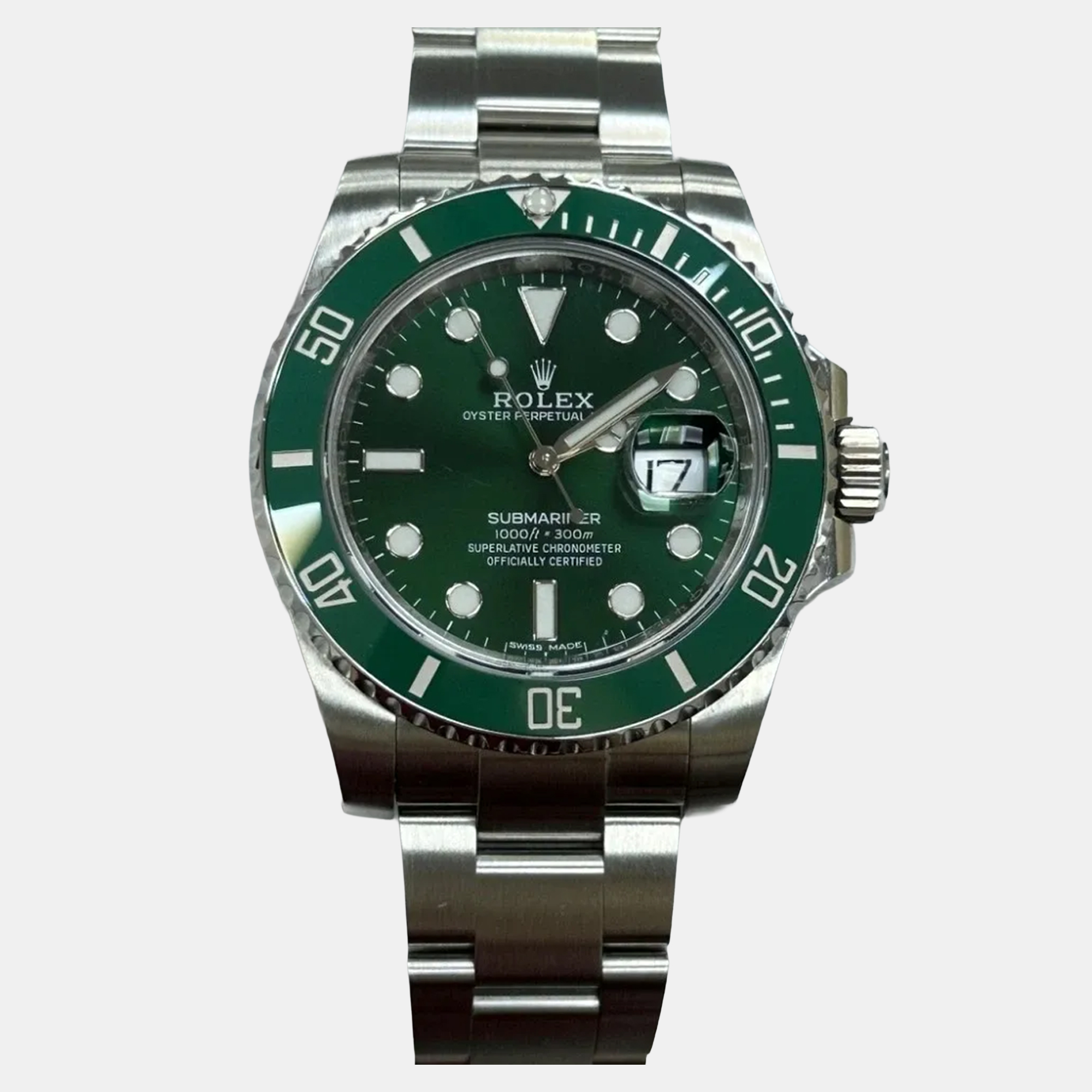 

Rolex Submariner Hulk 116610V Automatic Green Stainless Steel Men's Wristwatch