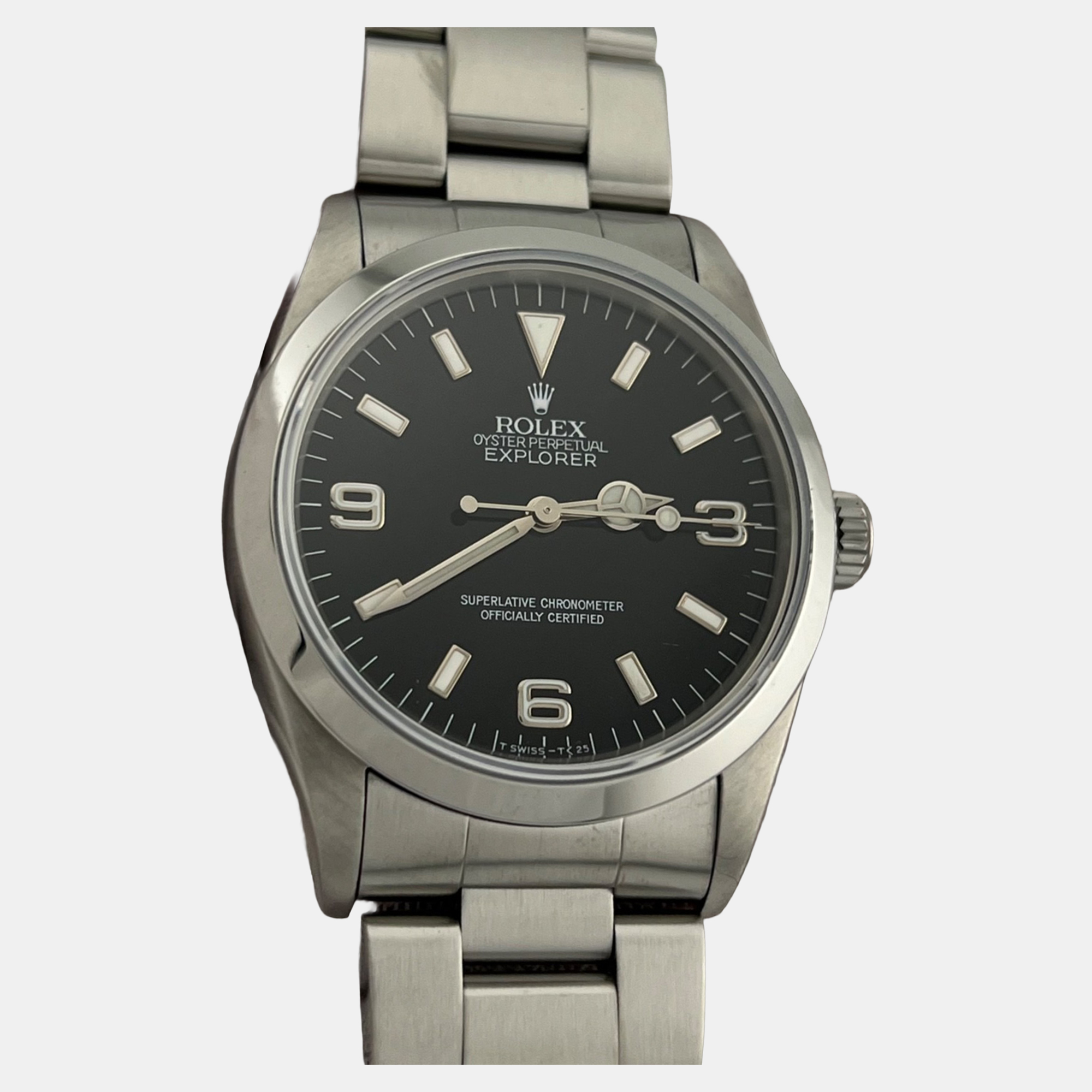 

Rolex Explorer 14270 Black Automatic Stainless Steel Men's Wristwatch 36 mm