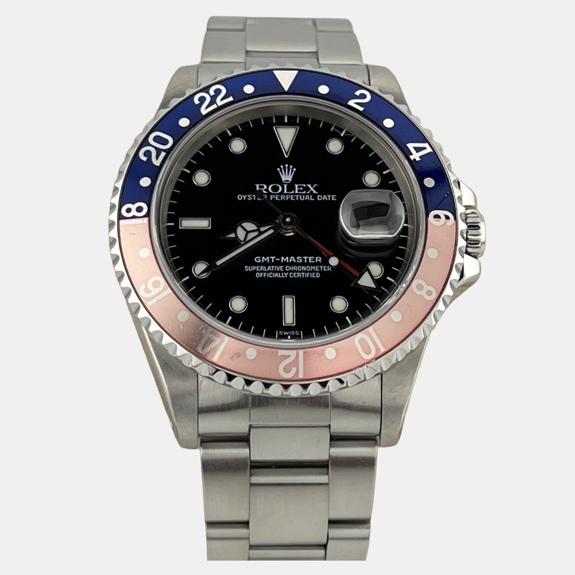 

Rolex GMT Master Pepsi 16700 Automatic Black Stainless Steel Men's Wristwatch 40 mm