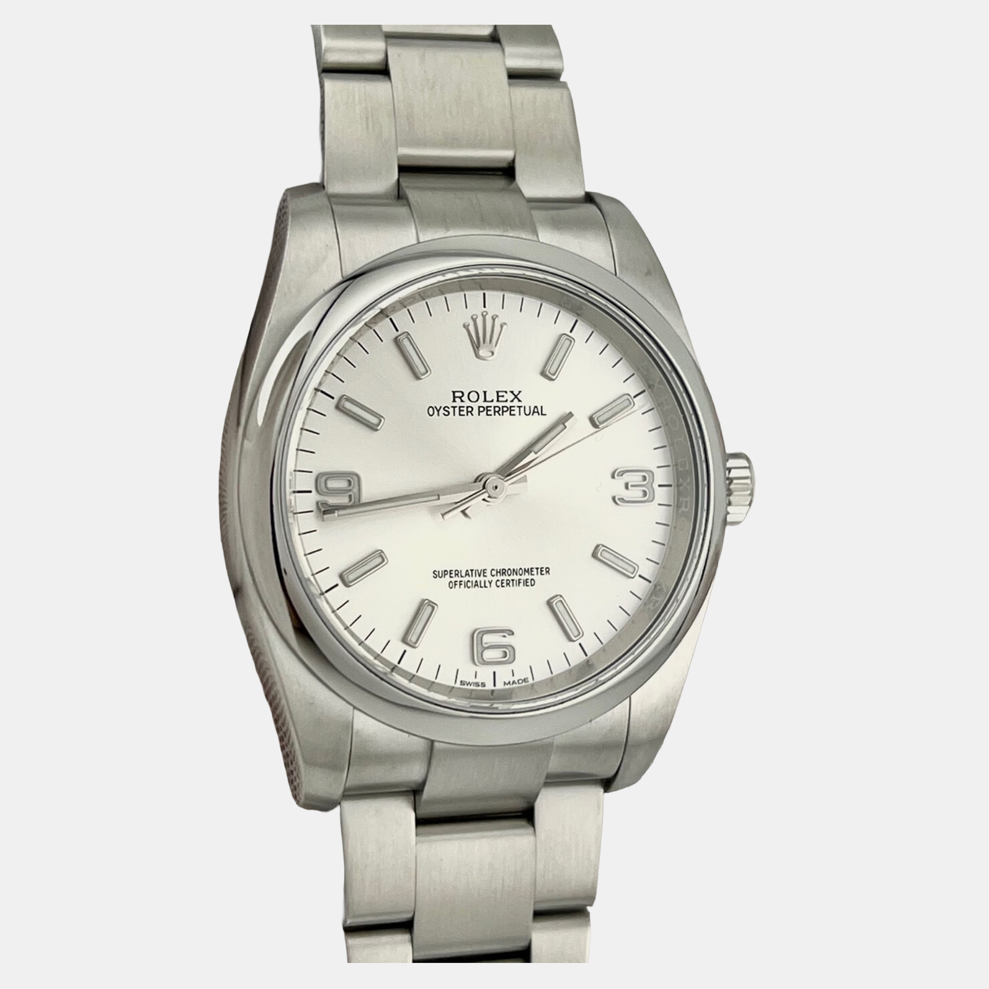 

Rolex Oyster Perpetual 116000 Automatic Silver Stainless Steel Men's Wristwatch 36 mm
