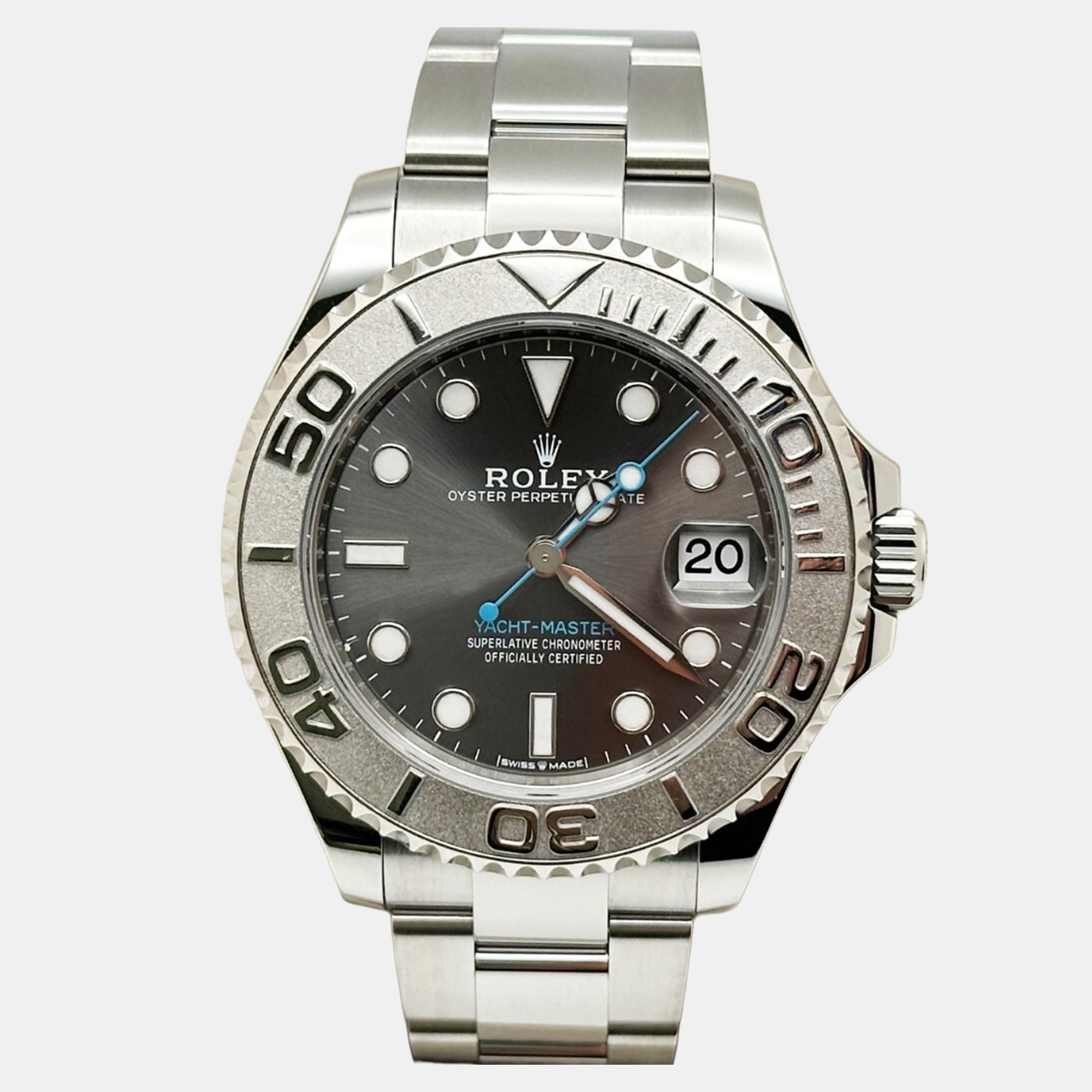 

Rolex Yacht Master 268622 Automatic Slate Platinum Stainless Steel Men's Wristwatch 37 mm, Grey