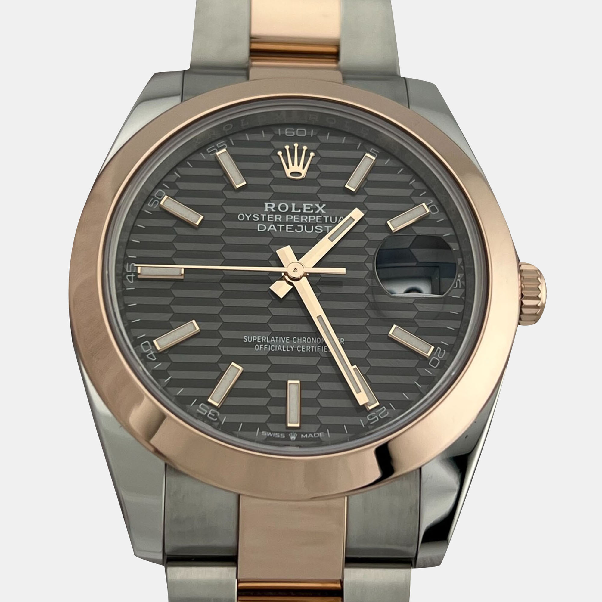 

Rolex Datejust 126301 Automatic Rhodium 18K Rose Gold Stainless Steel Men's Wristwatch 41 mm, Grey