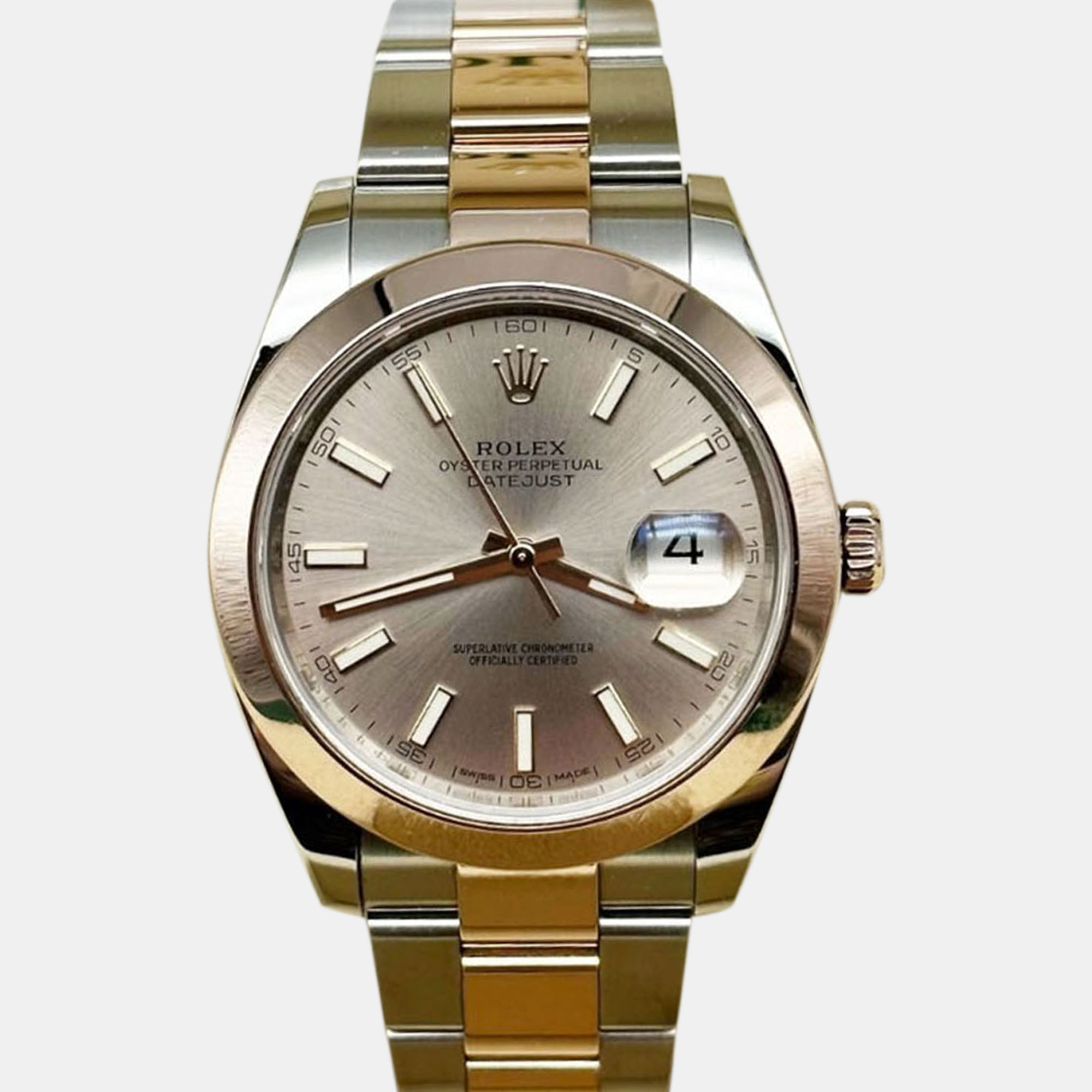 

Rolex Datejust 126301 Automatic Sundust 18K Rose Gold Stainless Steel Men's Wristwatch 41 mm