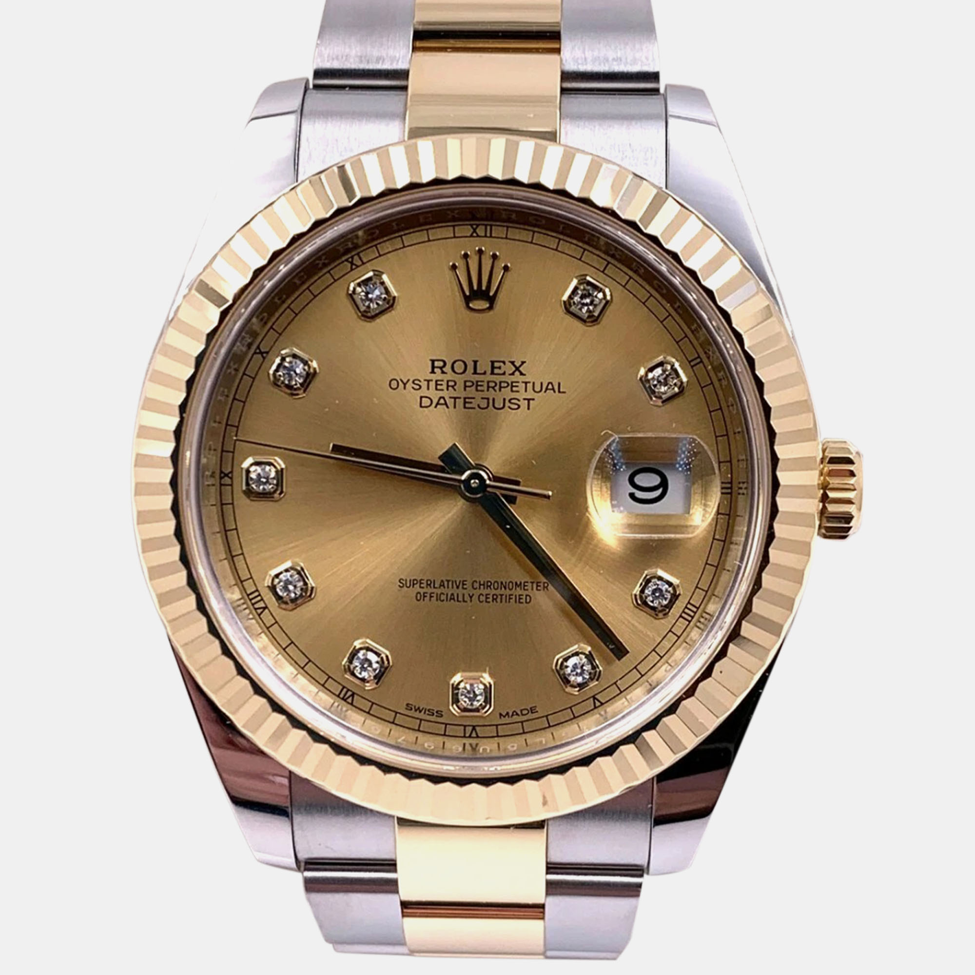 

Rolex Datejust 126333 Automatic Champagne Diamond 18K Yellow Gold Stainless Steel Men's Wristwatch 41 mm