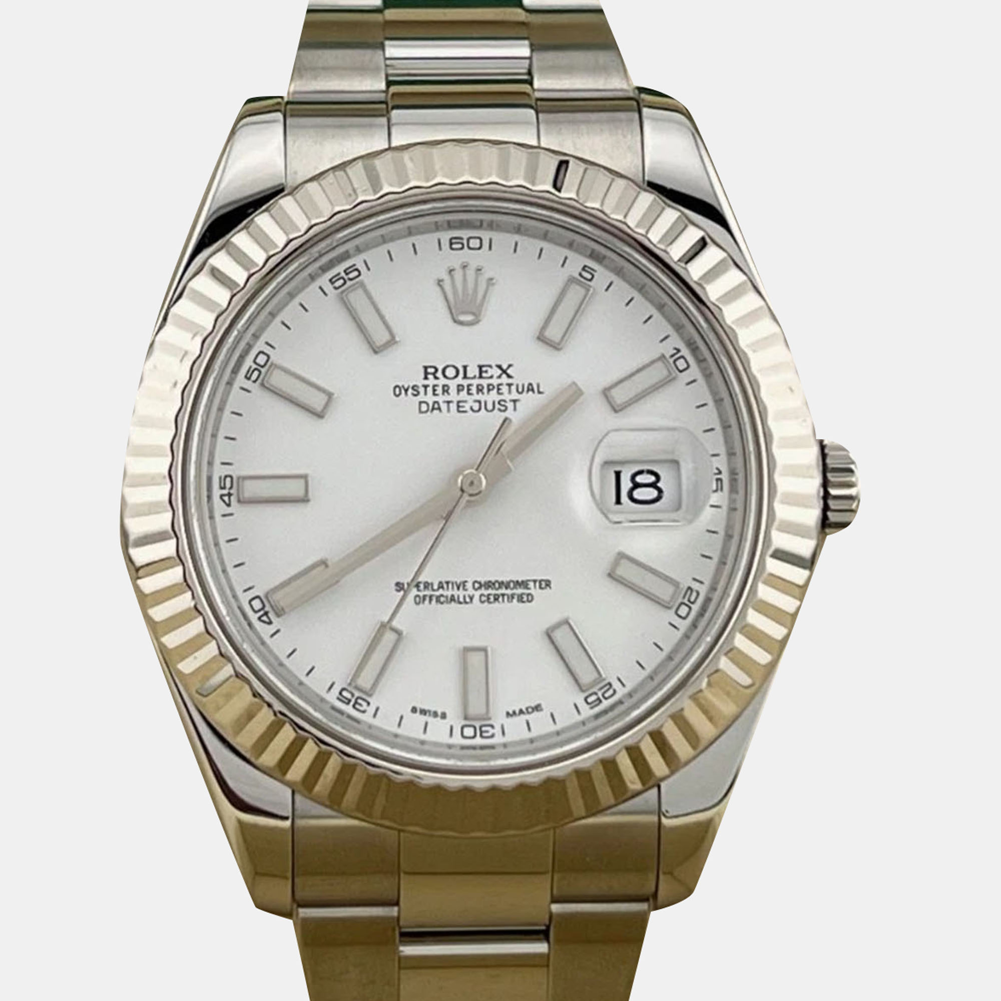 

Rolex Datejust II 116334 Automatic White Stainless Steel Men's Wristwatch 41 mm
