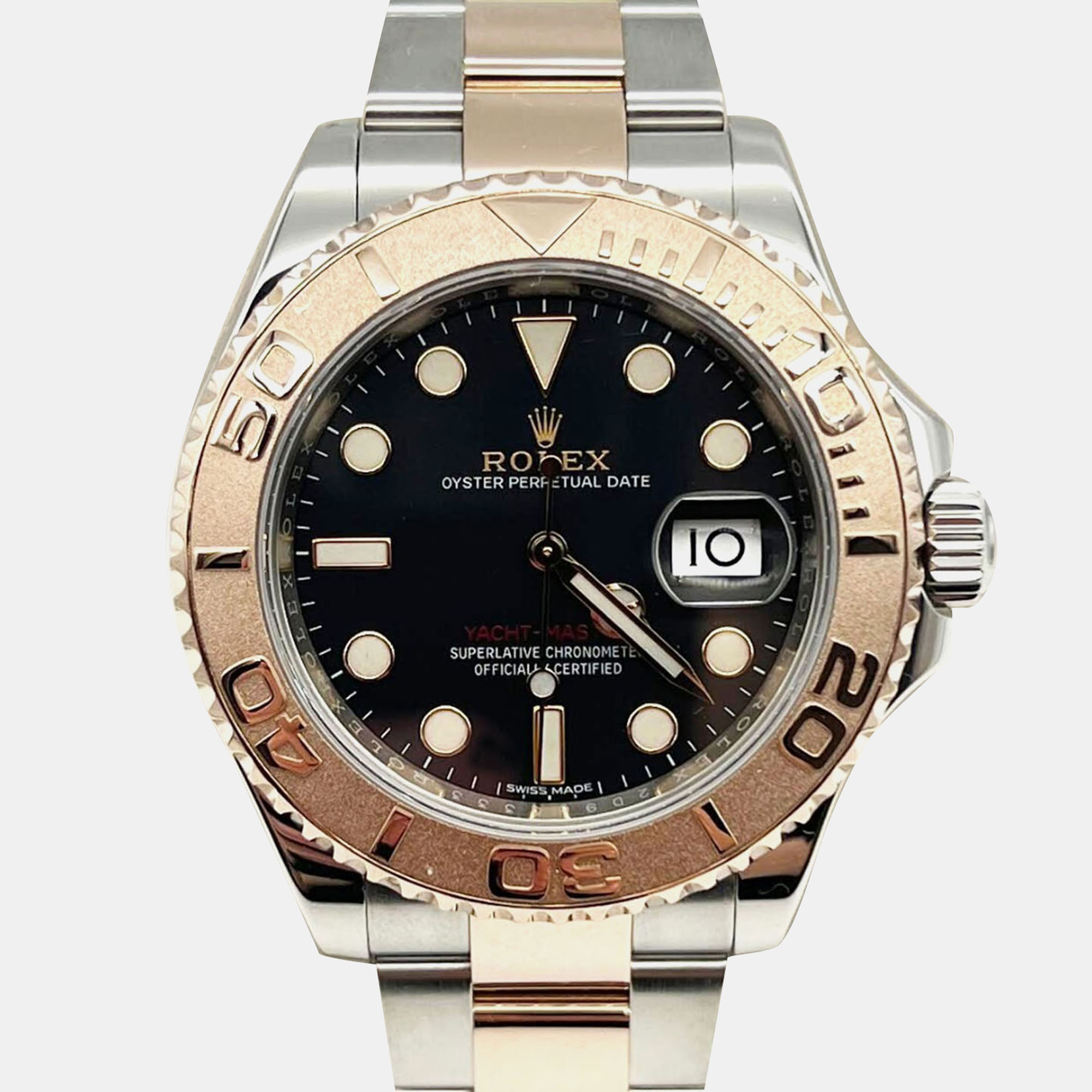 

Rolex Yacht-Master 116621 Automatic Black 18K Rose Gold Stainless Steel Men's Wristwatch 40 mm