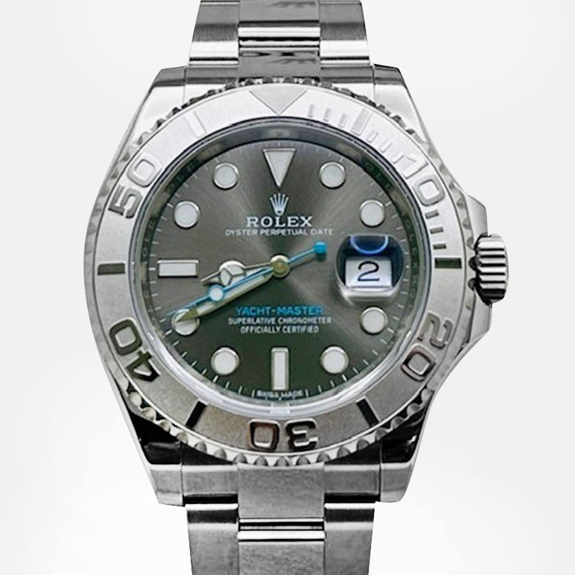 

Rolex Yacht-Master 116622 Automatic Rhodium Stainless Steel Men's Wristwatch 40 mm, Black