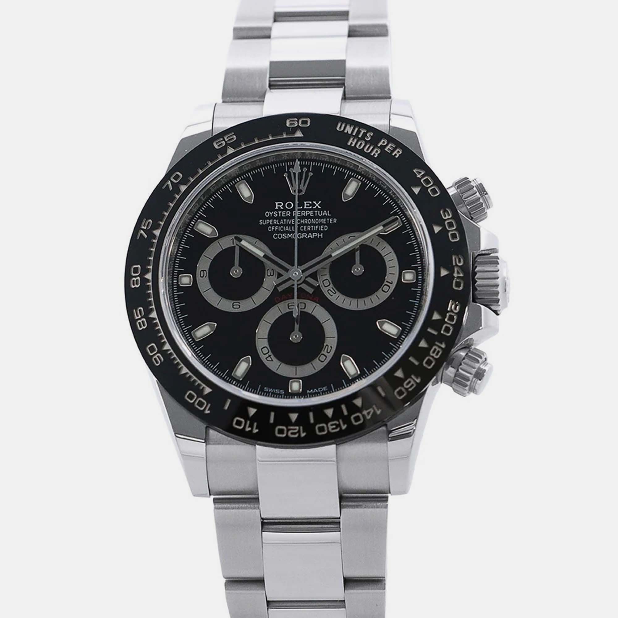 

Rolex Cosmograph Daytona 116500LN Automatic Black Stainless Steel Men's Wristwatch 40 mm
