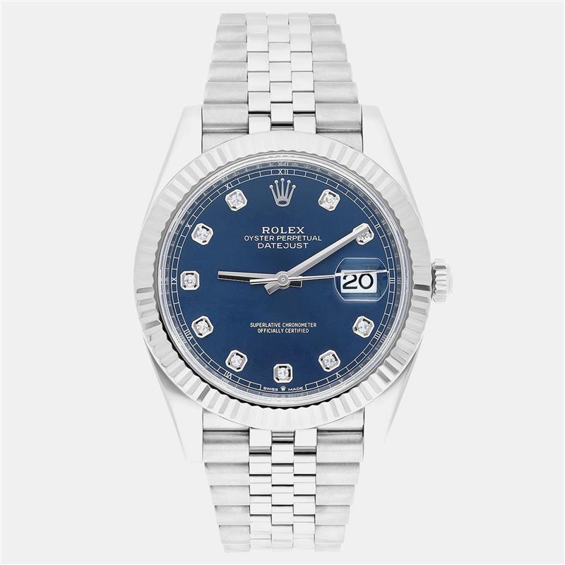 

Rolex Datejust 126334-0016 Automatic Blue Oystersteel & 18k White Gold Men's Watch 41 mm