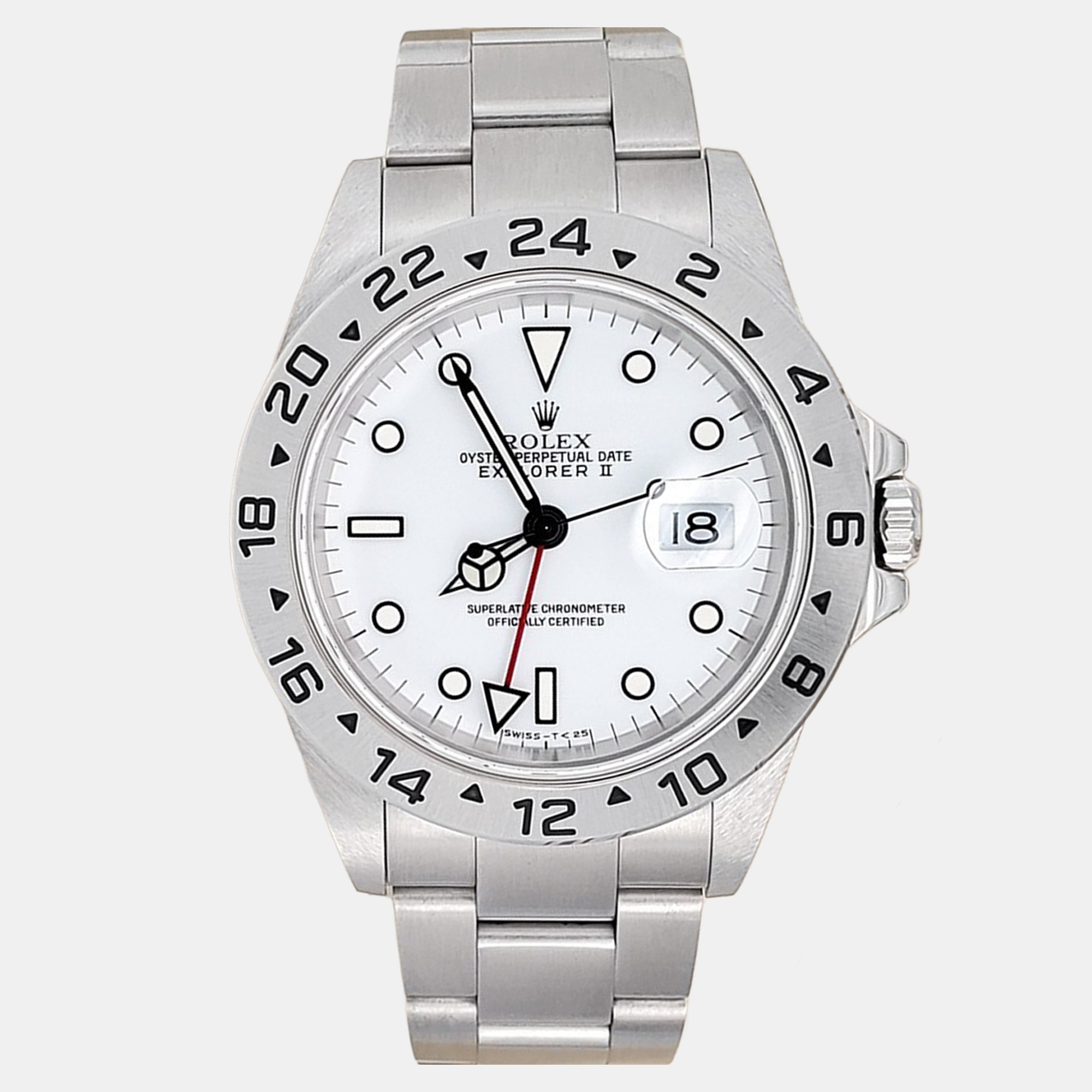 Rolex Explorer II 16570 Automatic White Stainless Steel Men’s Wristwatch 40 mm