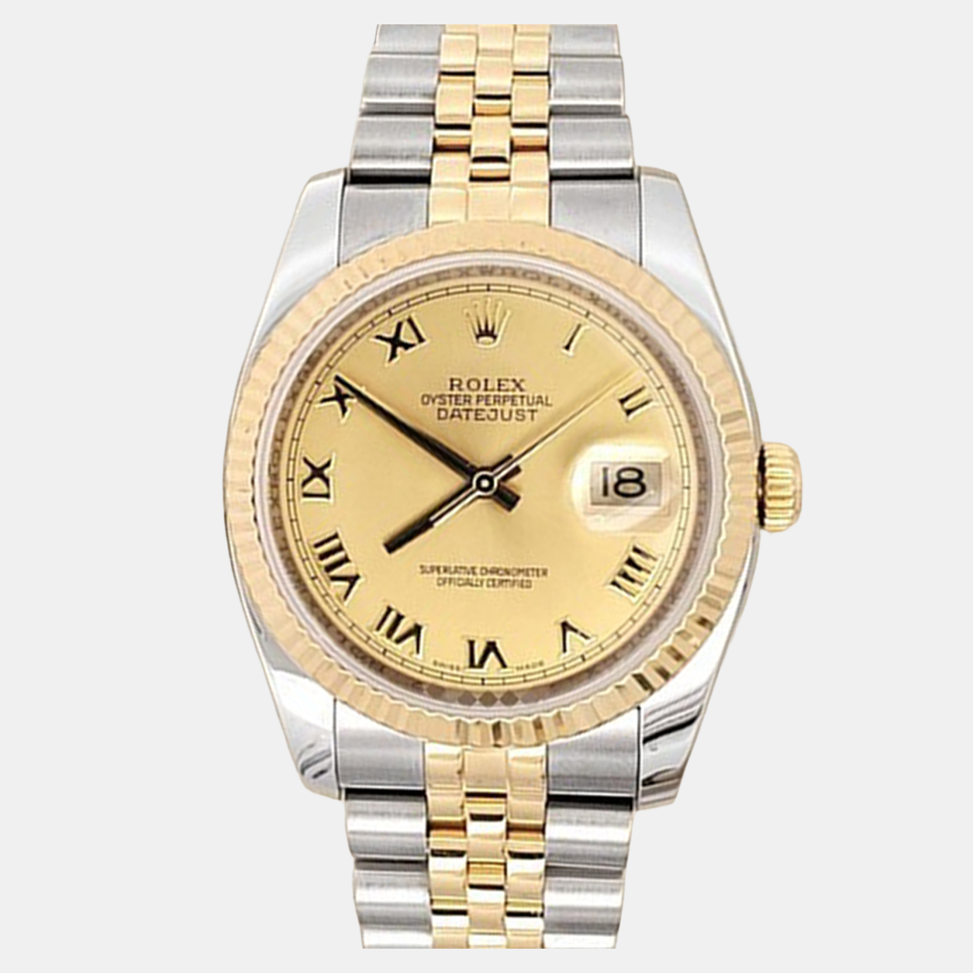 

Rolex Datejust 116233 Automatic Champagne 18K Yellow Gold Stainless Steel Men's Wristwatch 36 mm
