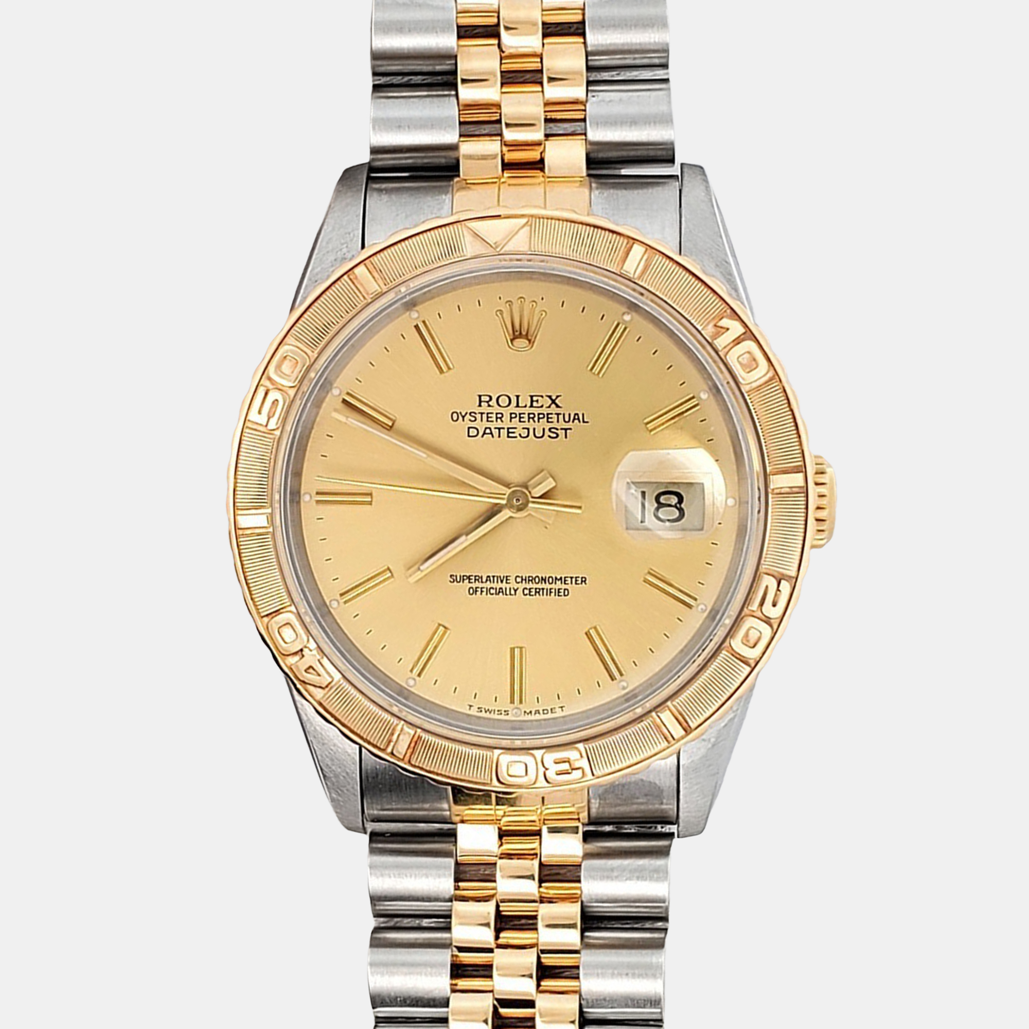 

Rolex Datejust 16263 Automatic Champagne 18k Yellow Gold Stainless Steel Men's Wristwatch 36 mm