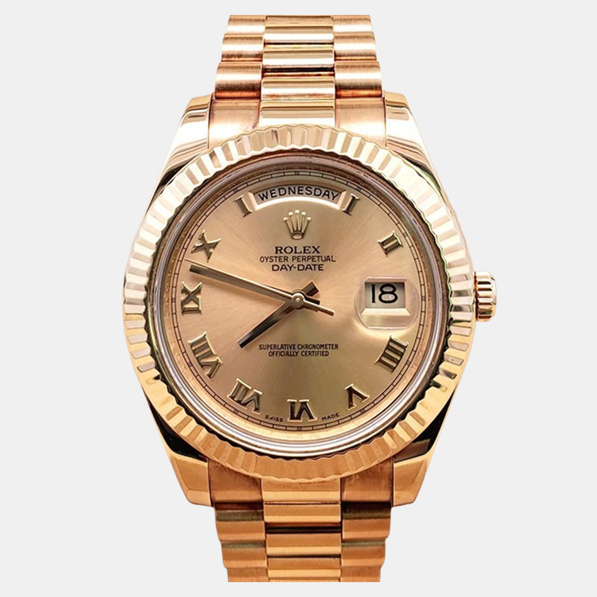 

Rolex Day-Date President II 218238 Automatic Champagne 18k Yellow Gold Men's Wristwatch 41 mm