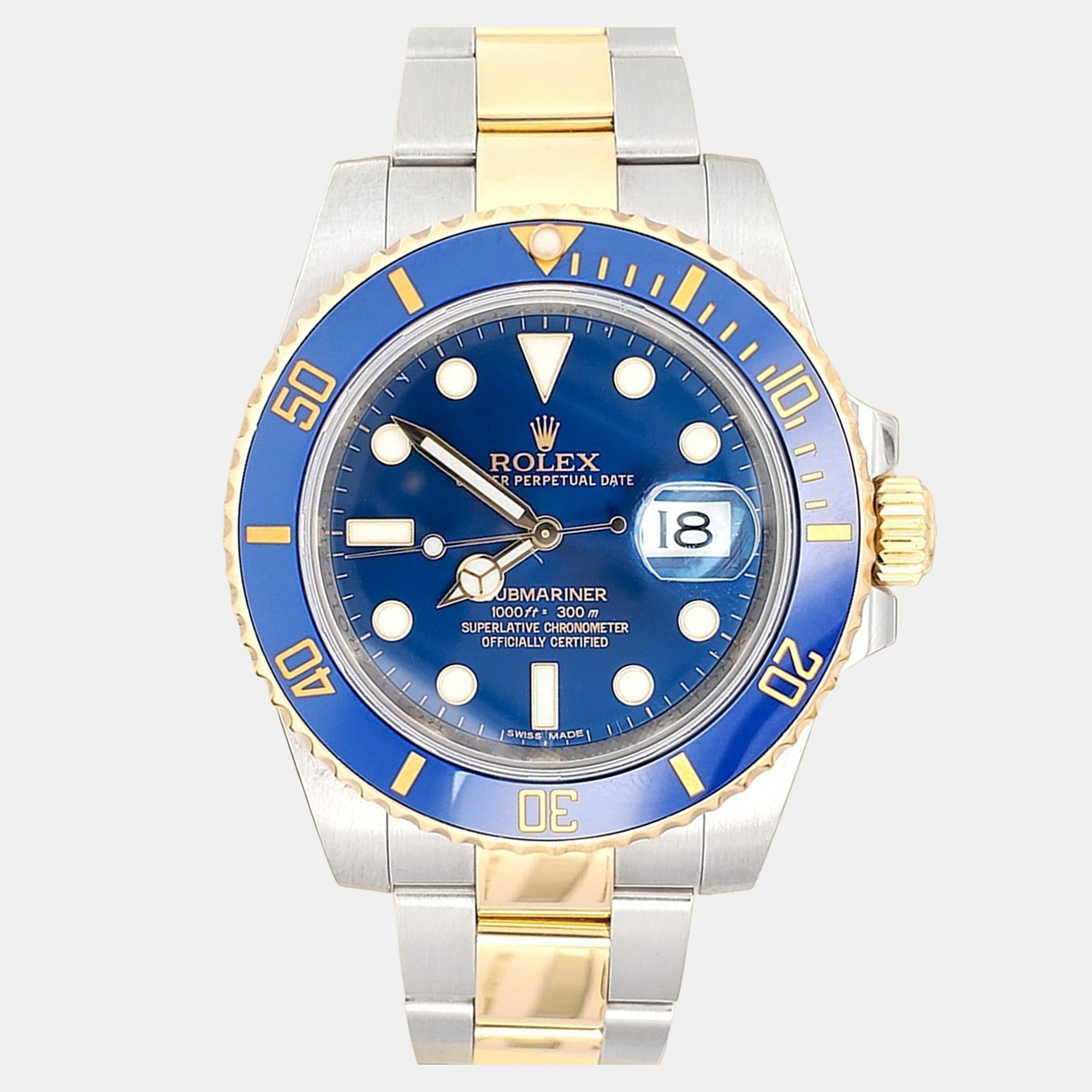 

Rolex Submariner 116613LB Automatic Blue 18k Yellow Gold Stainless Steel Men's Wristwatch 40 mm