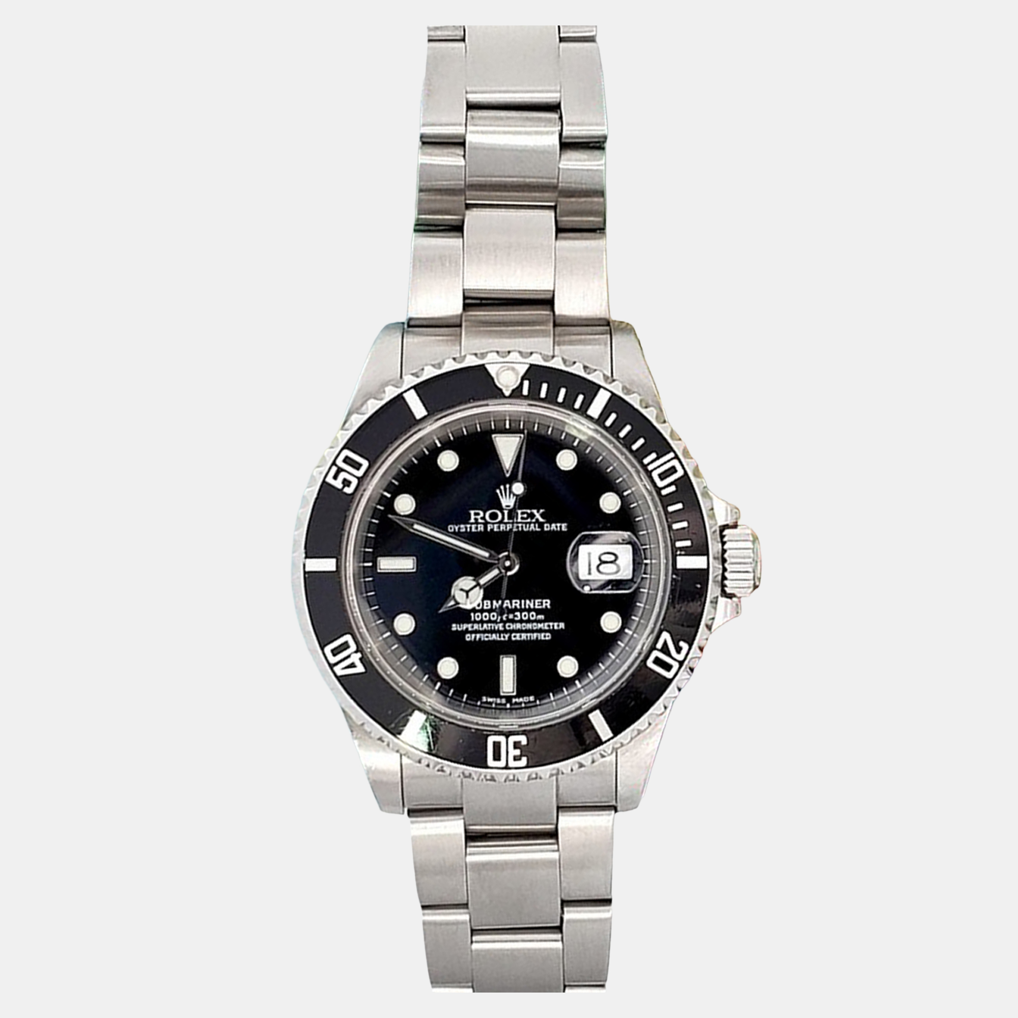 

Rolex Submariner 16610 Automatic Stainless Steel Men's Wristwatch 40 mm, Black