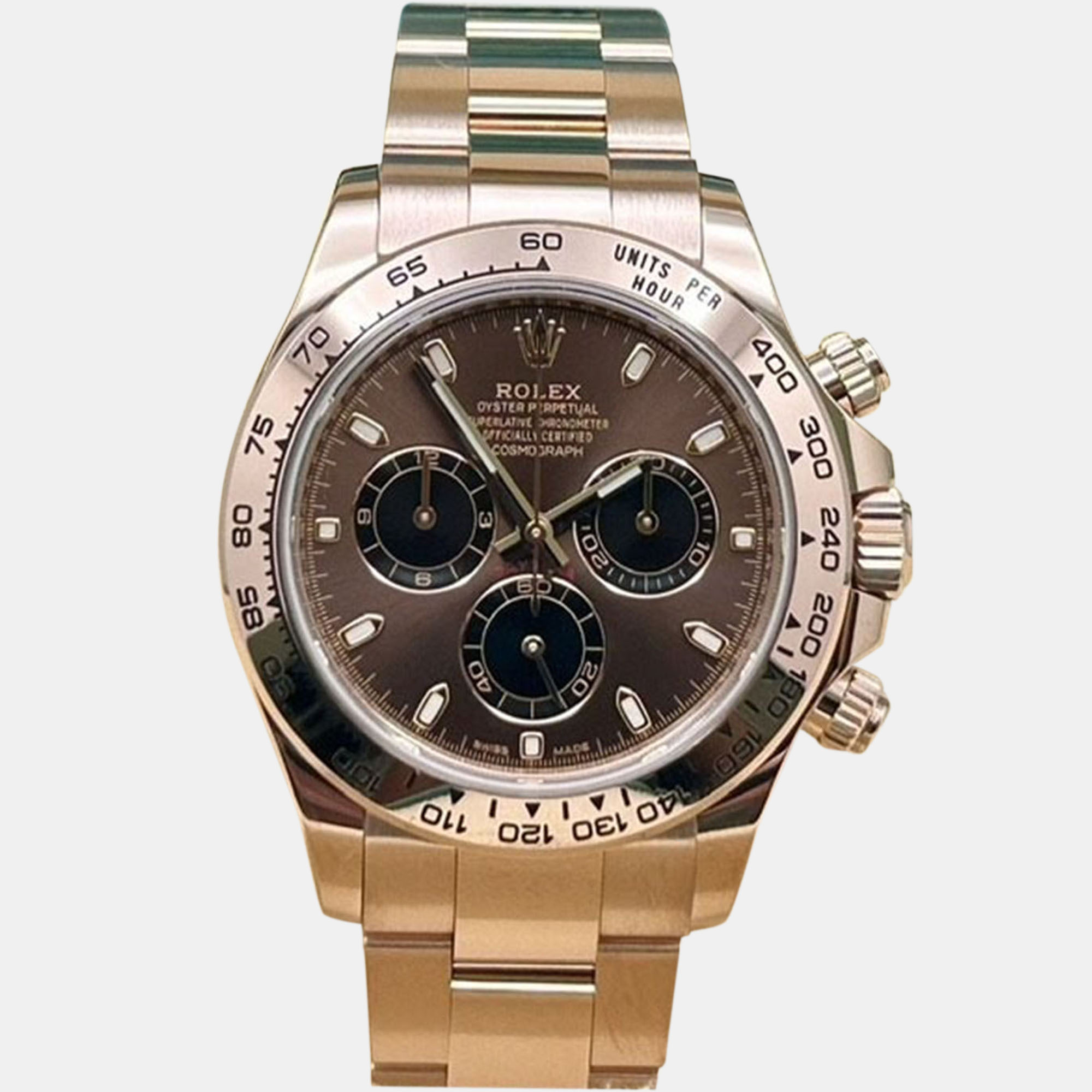 

Rolex Cosmograph Daytona 116505 Automatic Chocolate Dial 18K Rose Gold Men's Wristwatch, Brown