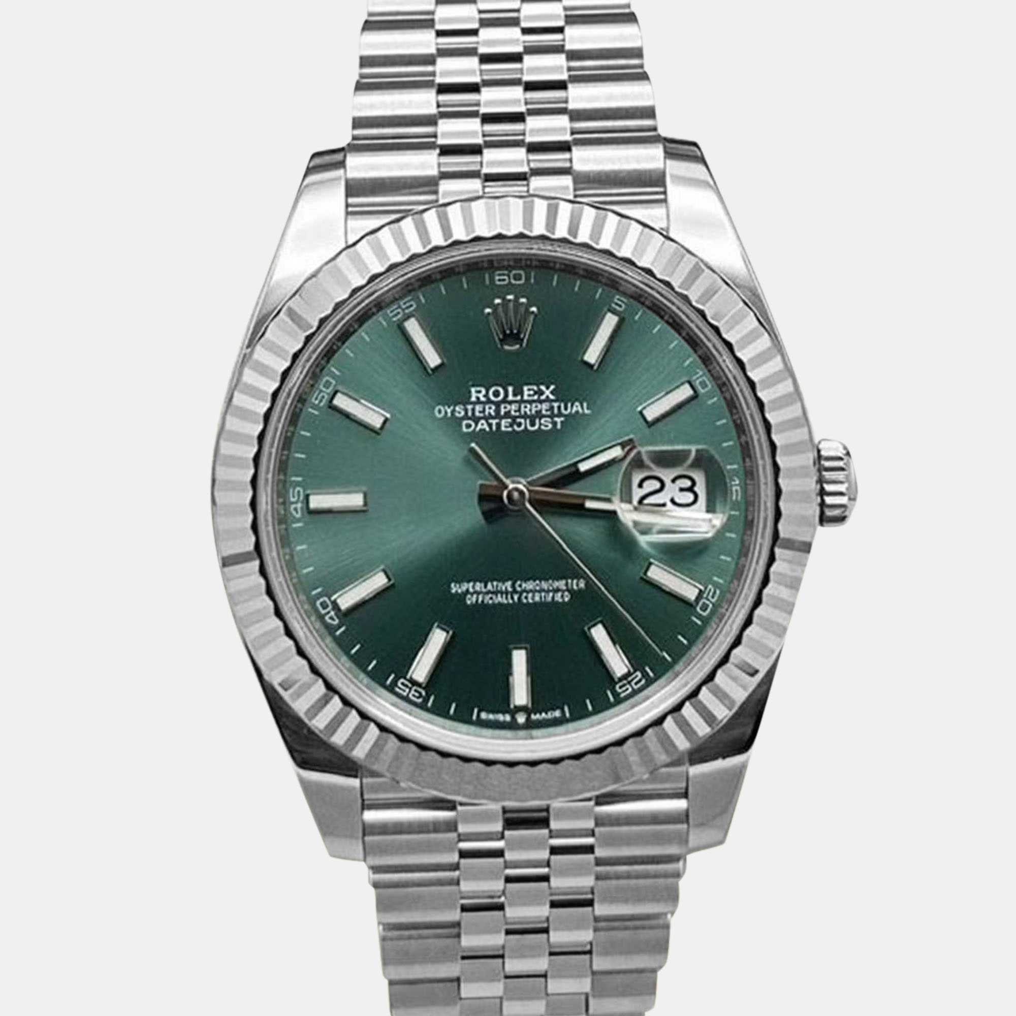 

Rolex Datejust 126334 Automatic Mint Green Dial 18K White Gold Stainless Steel Men's Wristwatch