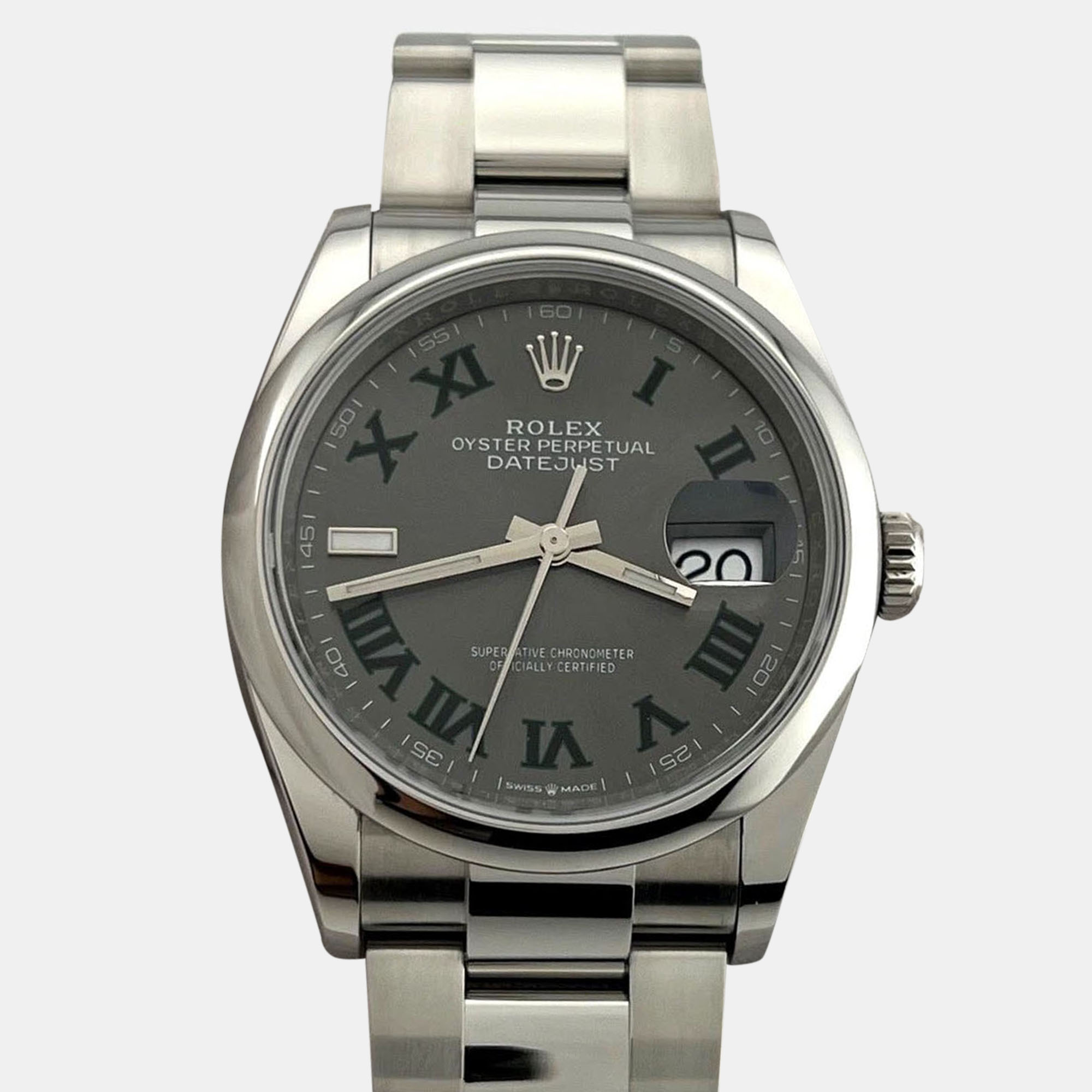 

Rolex Datejust 126200 Automatic Slate Grey Dial Stainless Steel Men's Wristwatch