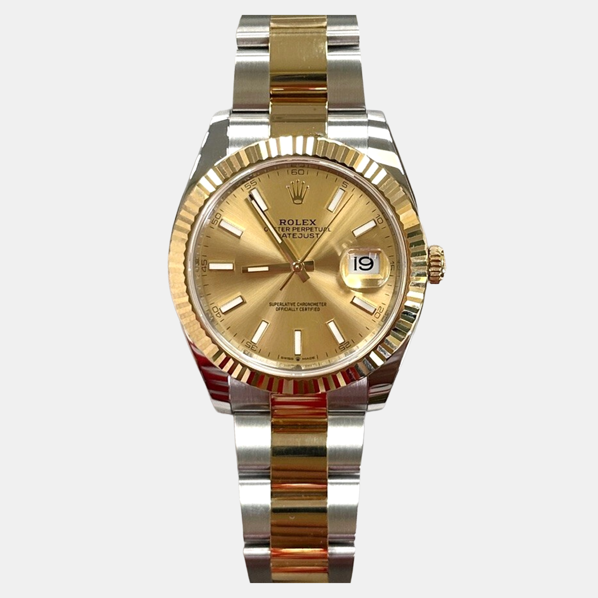 

Rolex Datejust 41 126333 Automatic Champagne Dial 18K Yellow Gold Stainless Steel Men's Wristwatch 41 mm