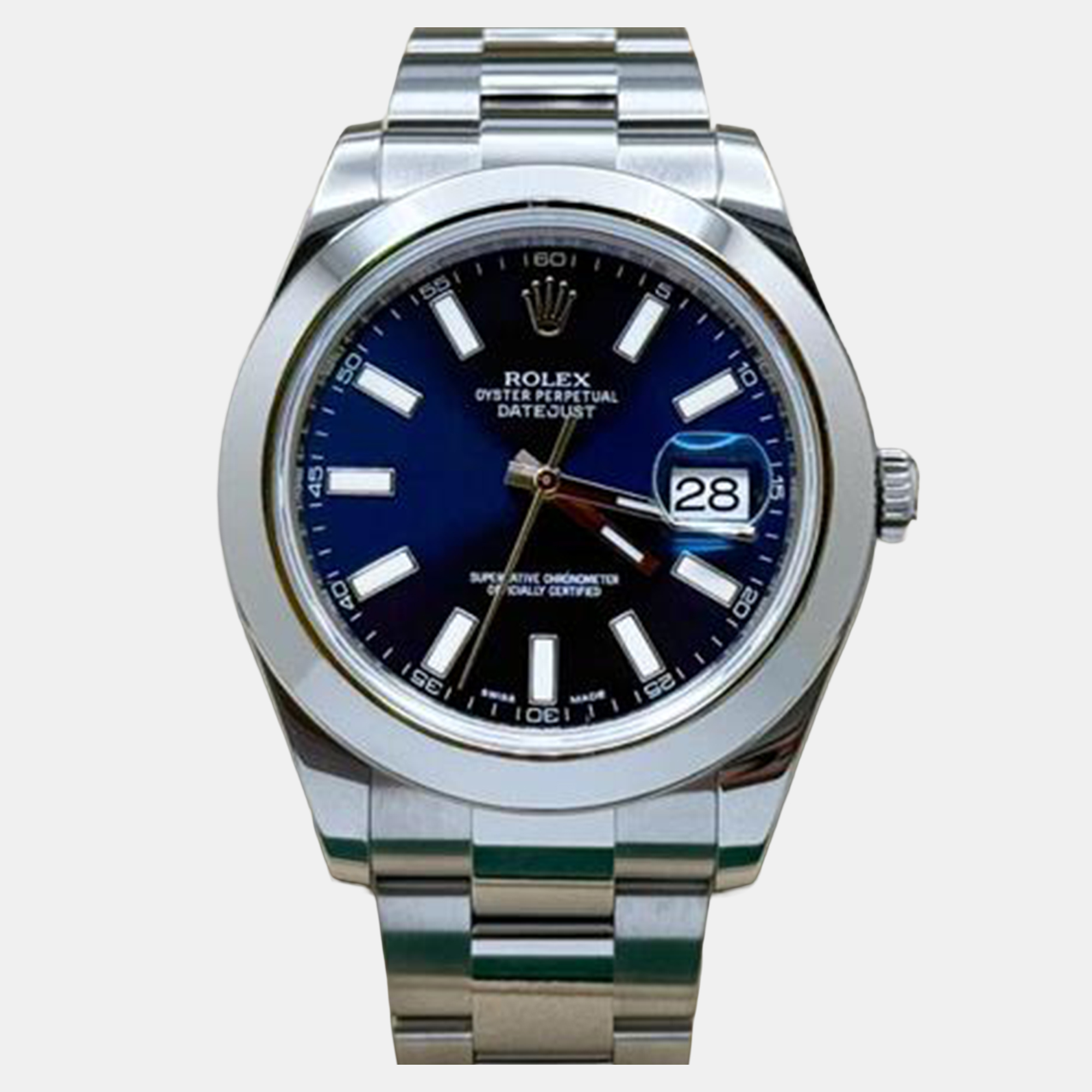 

Rolex Datejust II 116300 Automatic Blue Dial Stainless Steel Men's Wristwatch 41 mm